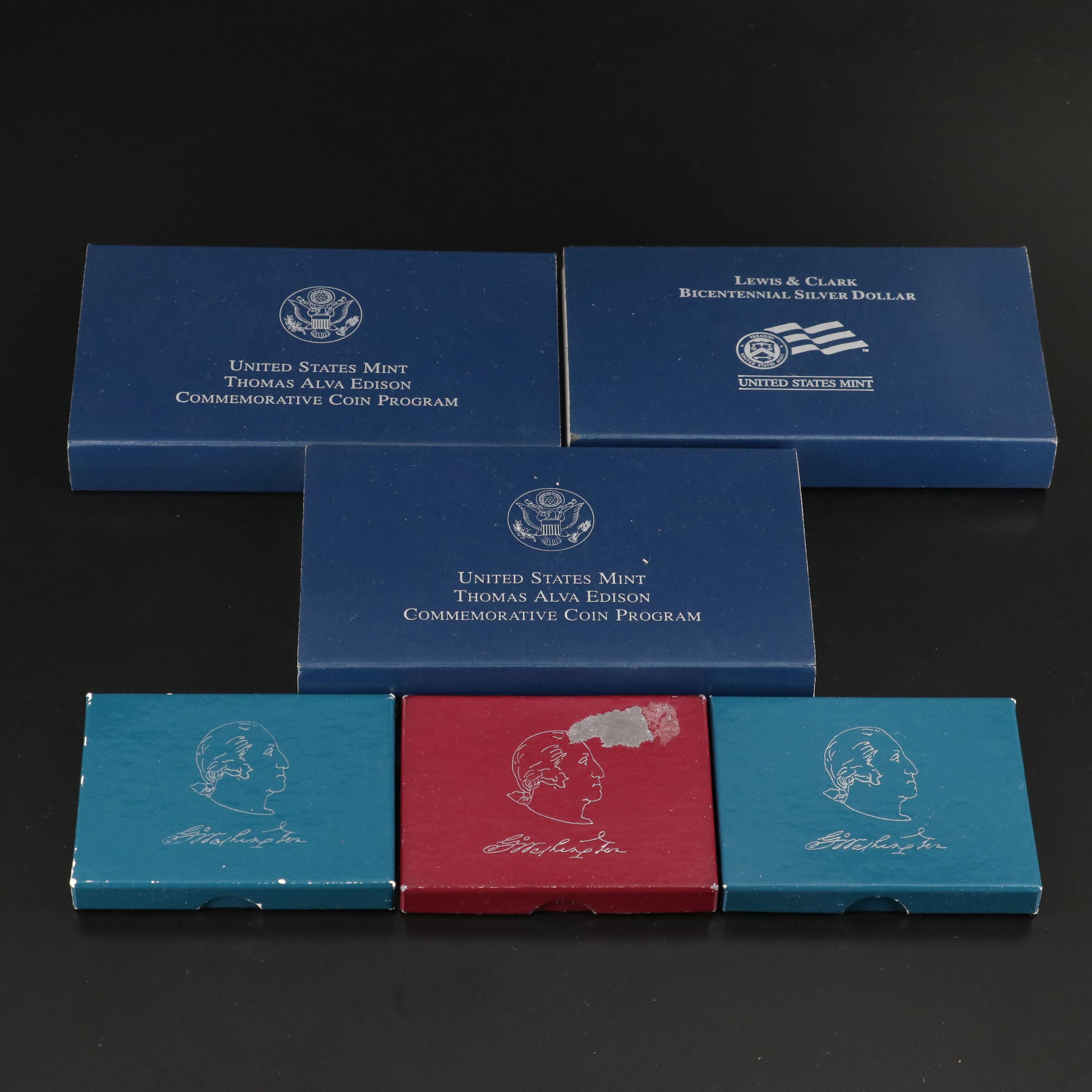 Six Modern Commemorative Silver Coins