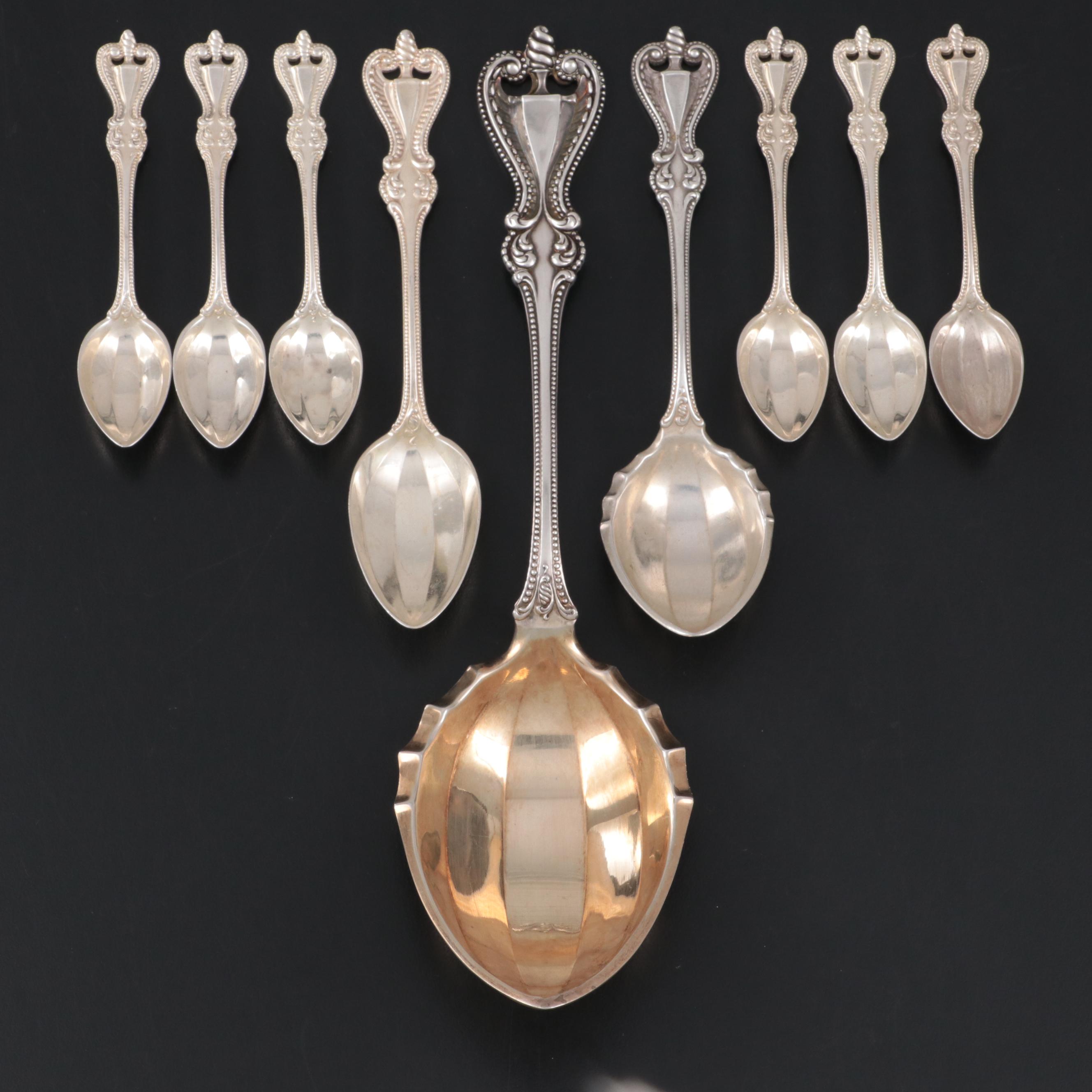 Towle Sterling Silver "Old Colonial" Salad Serving and Other Spoons
