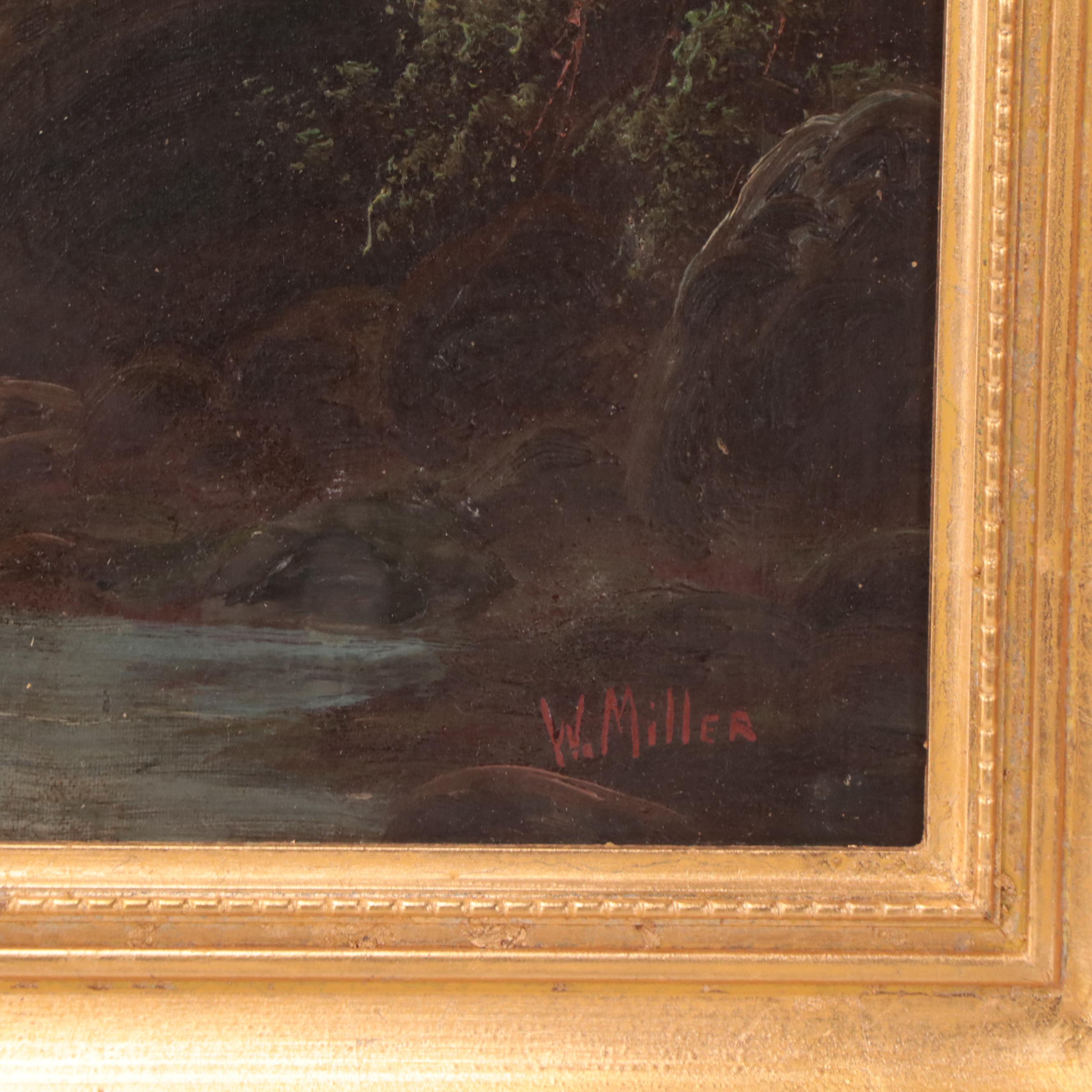 W. Miller Landscape Oil Painting