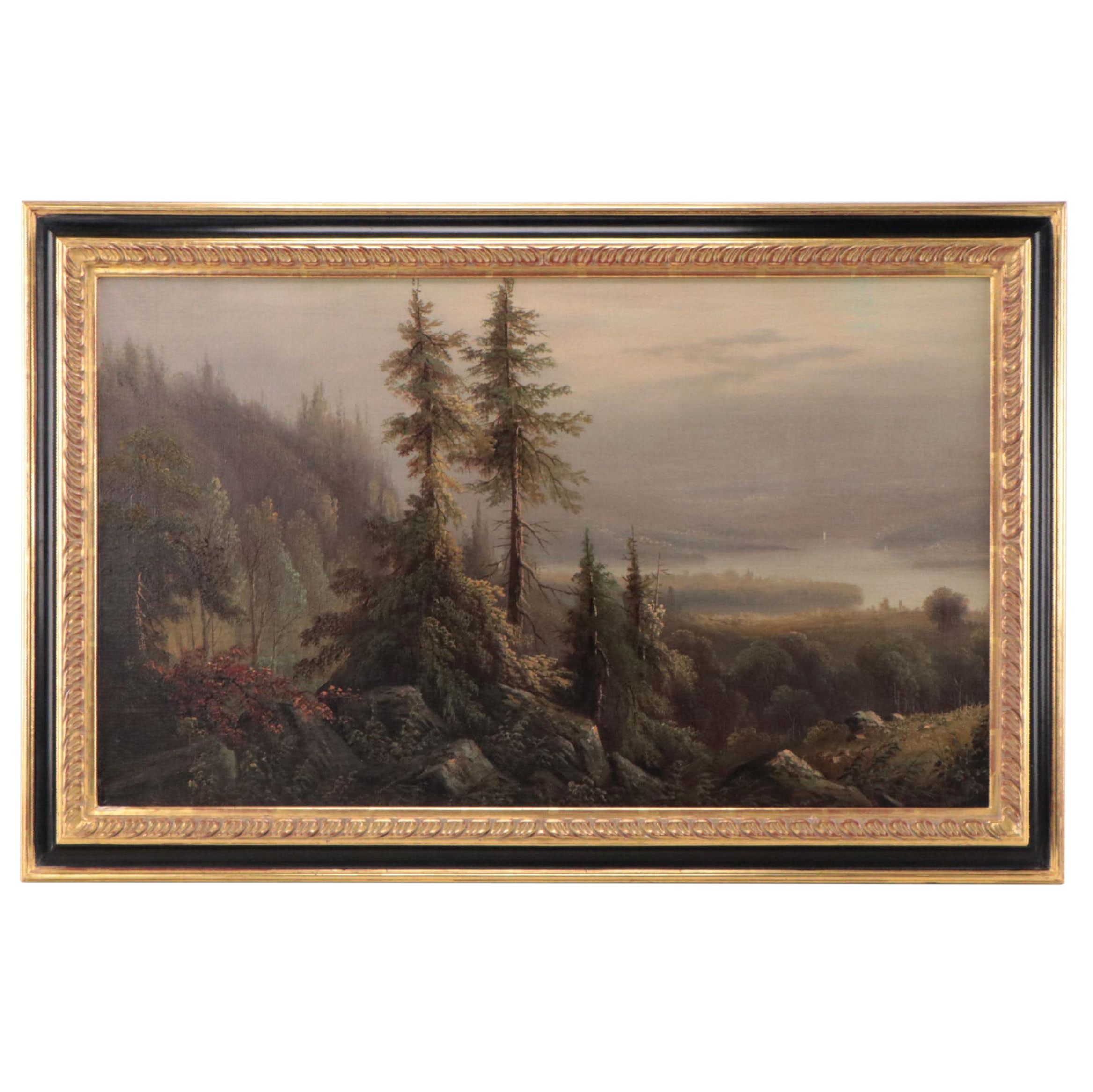 Hudson River School Style Oil Painting