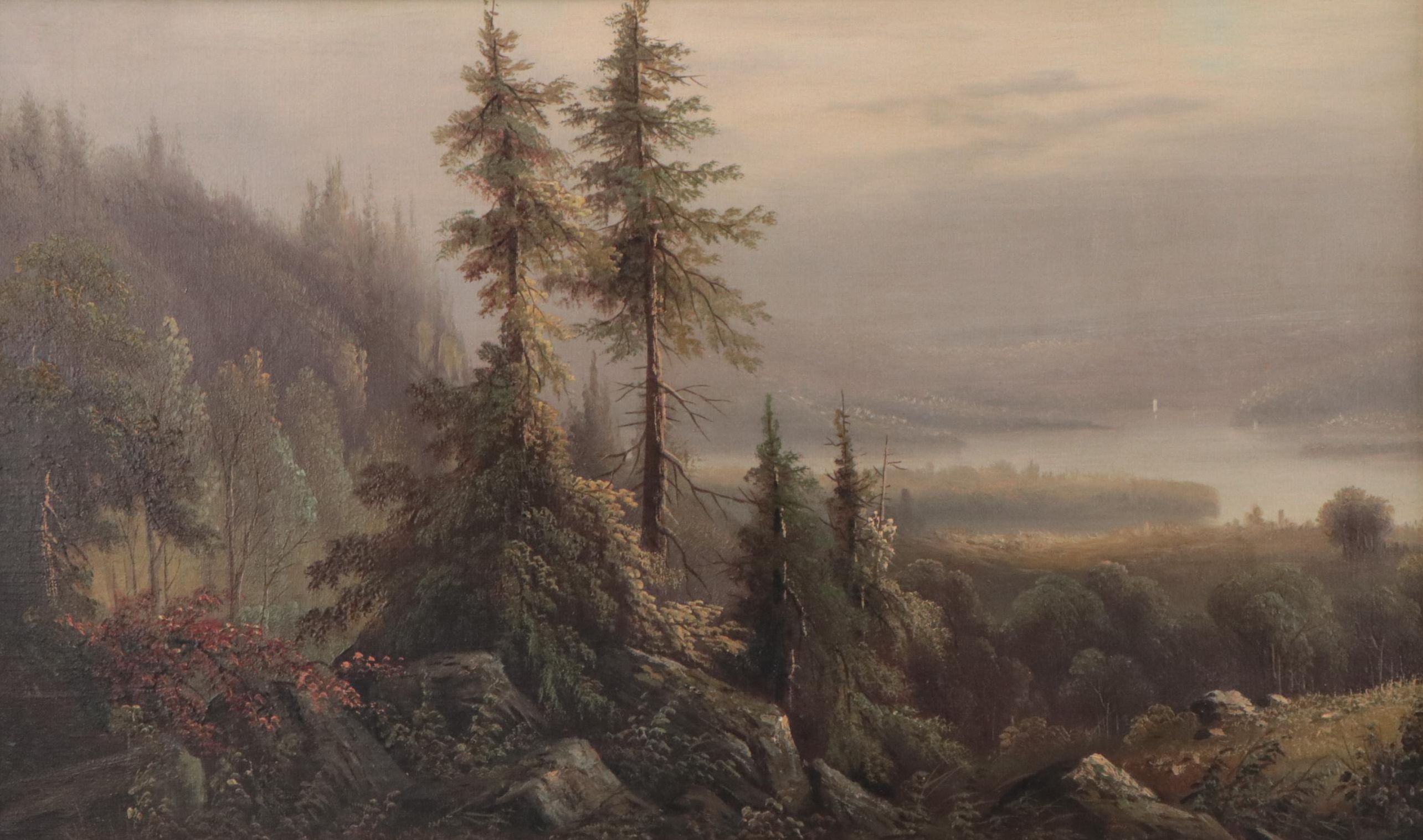 Hudson River School Style Oil Painting