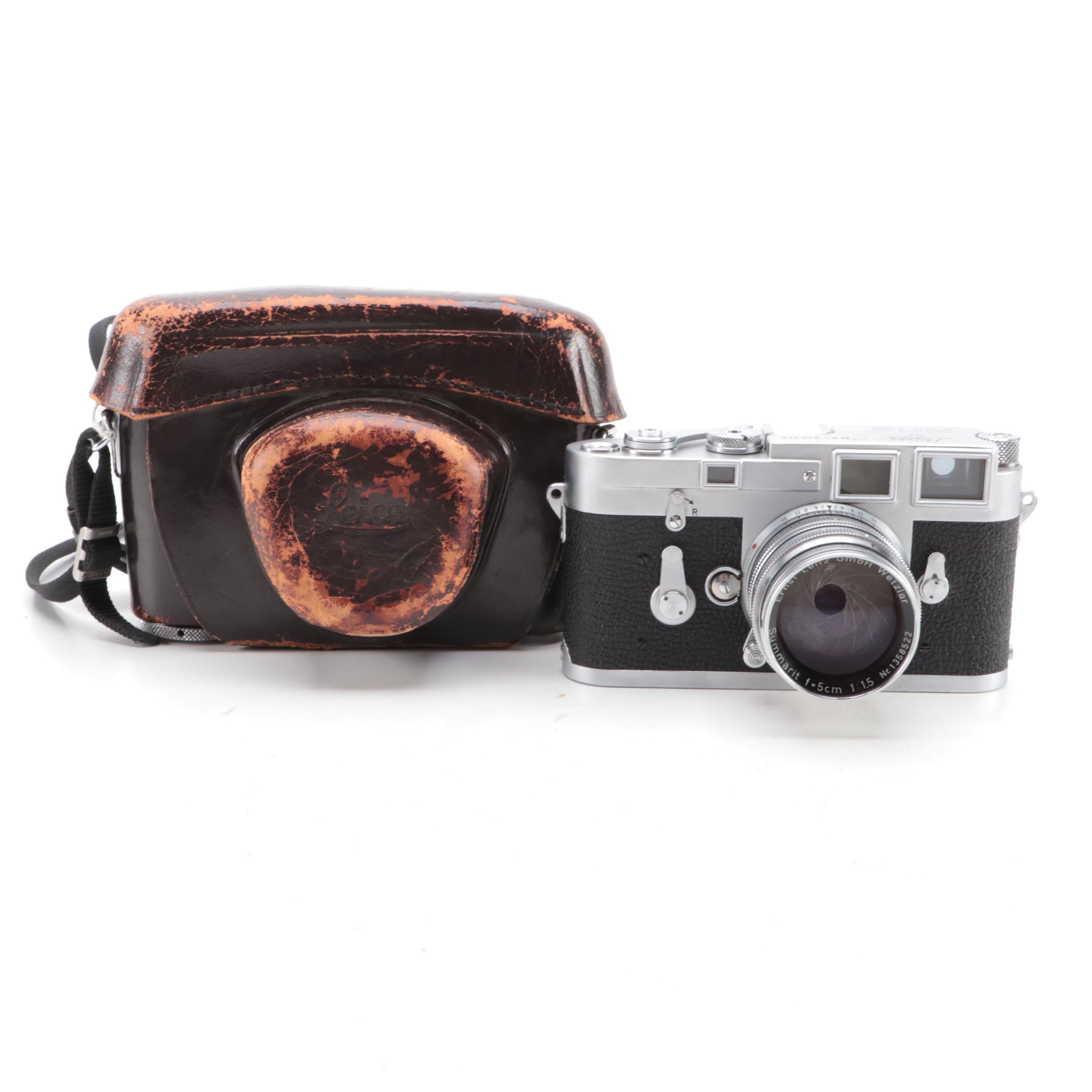 German Leica M3 Camera With Lens and Case