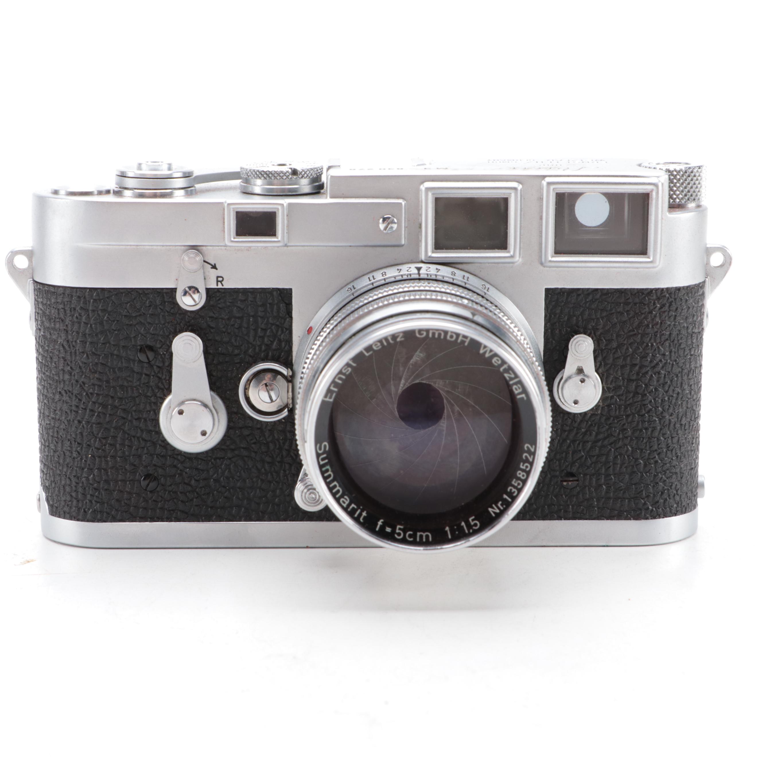 German Leica M3 Camera With Lens and Case