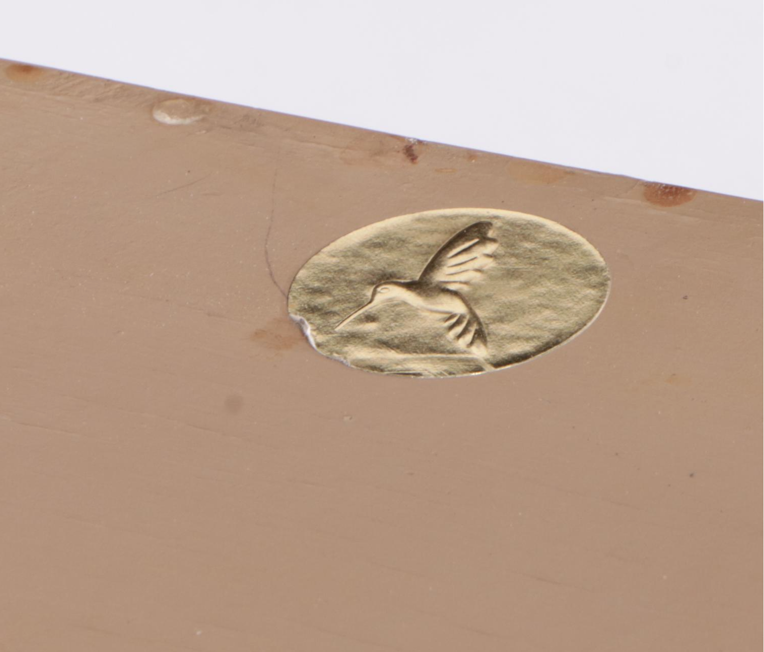 Arhaus "Mosaic Collection" Stone-Tiled Dining Table on Wrought Iron Base.