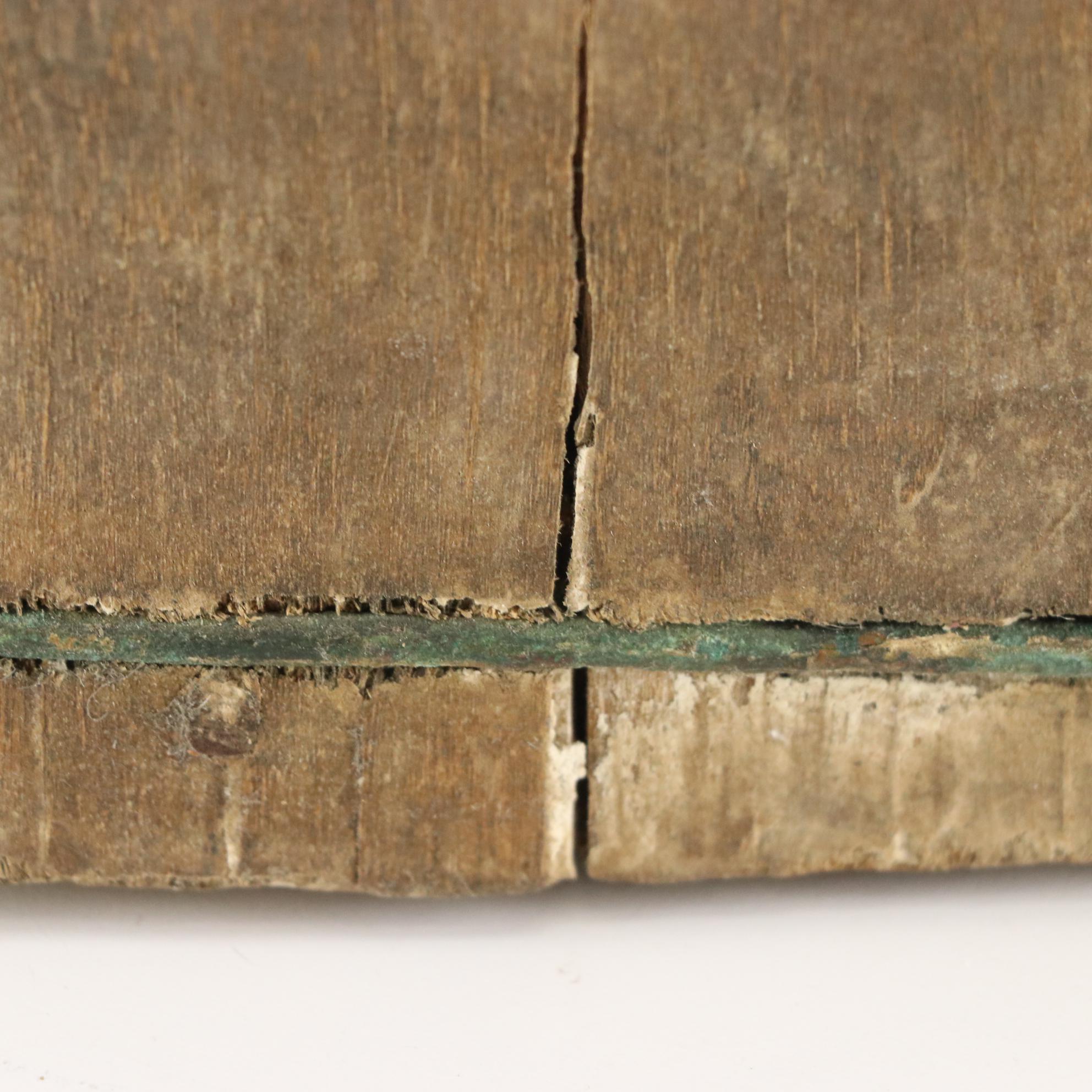 Primtive Wood Wall Hanging Salt Box, 19th Century