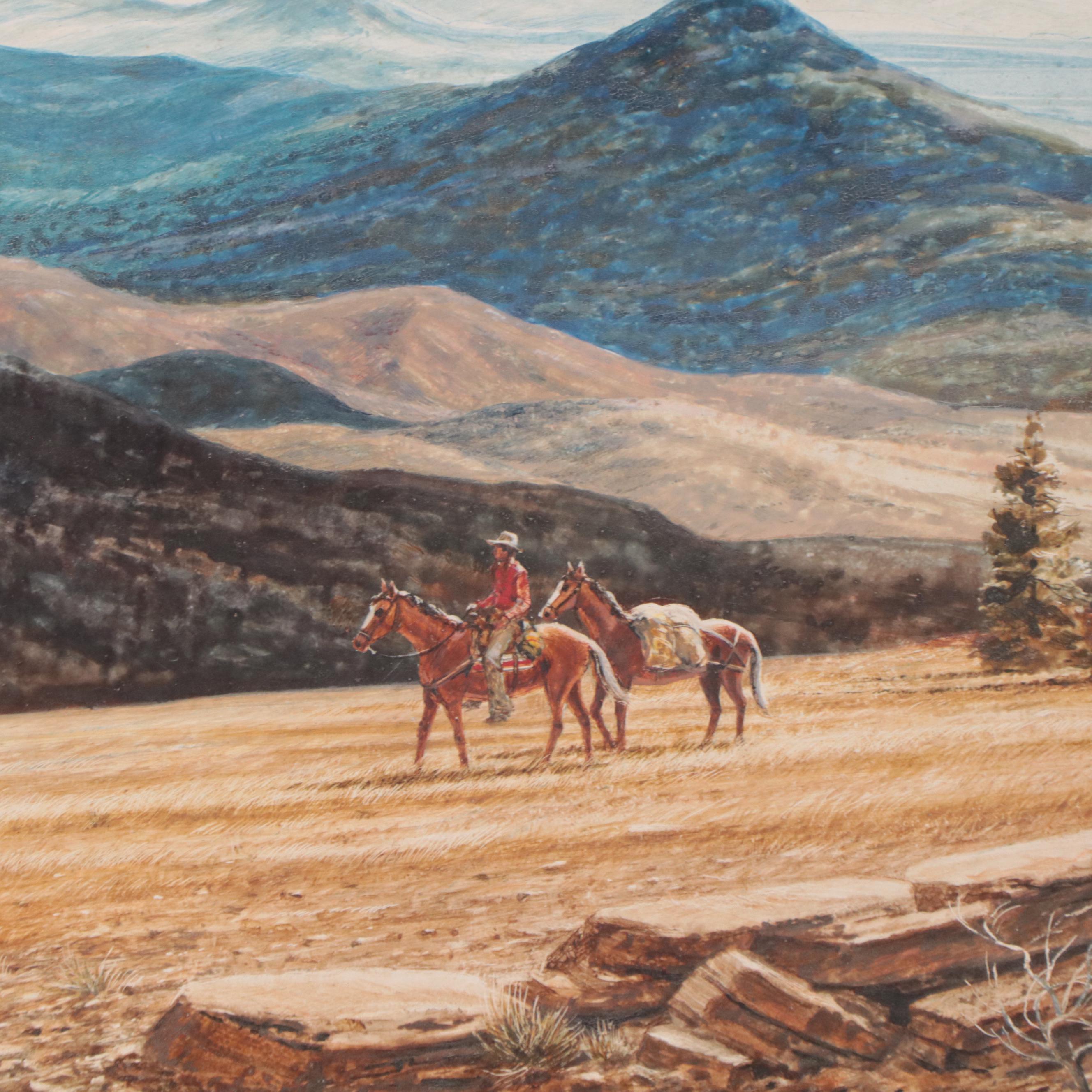 Charles G. Hodgson Oil Painting "Crossing the Divide" EBTH
