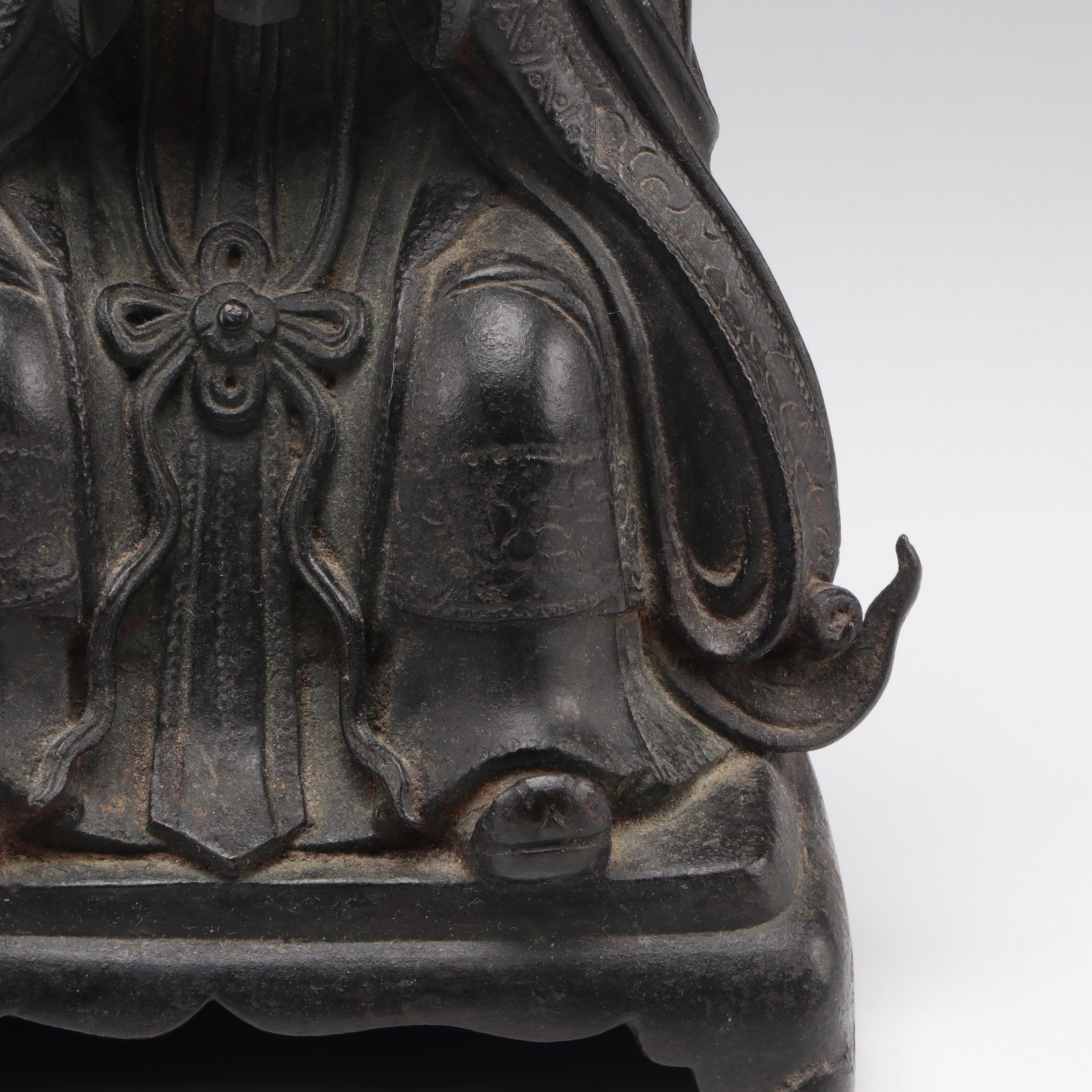 Chinese Ming Dynasty Bronze Figure of a Taoist Saint