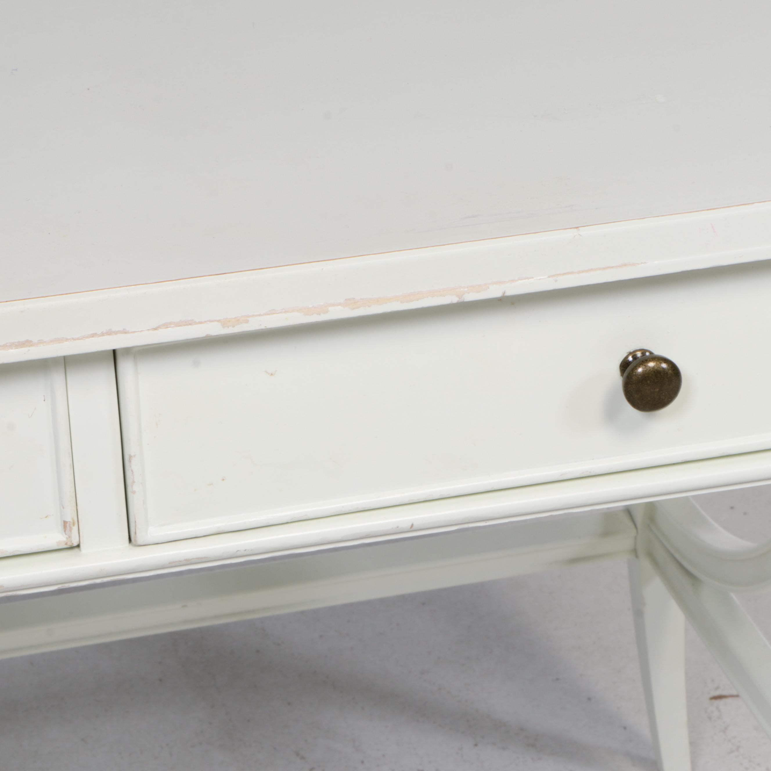 Ballard Designs "Kelley" Desk in Rubbed White Finish