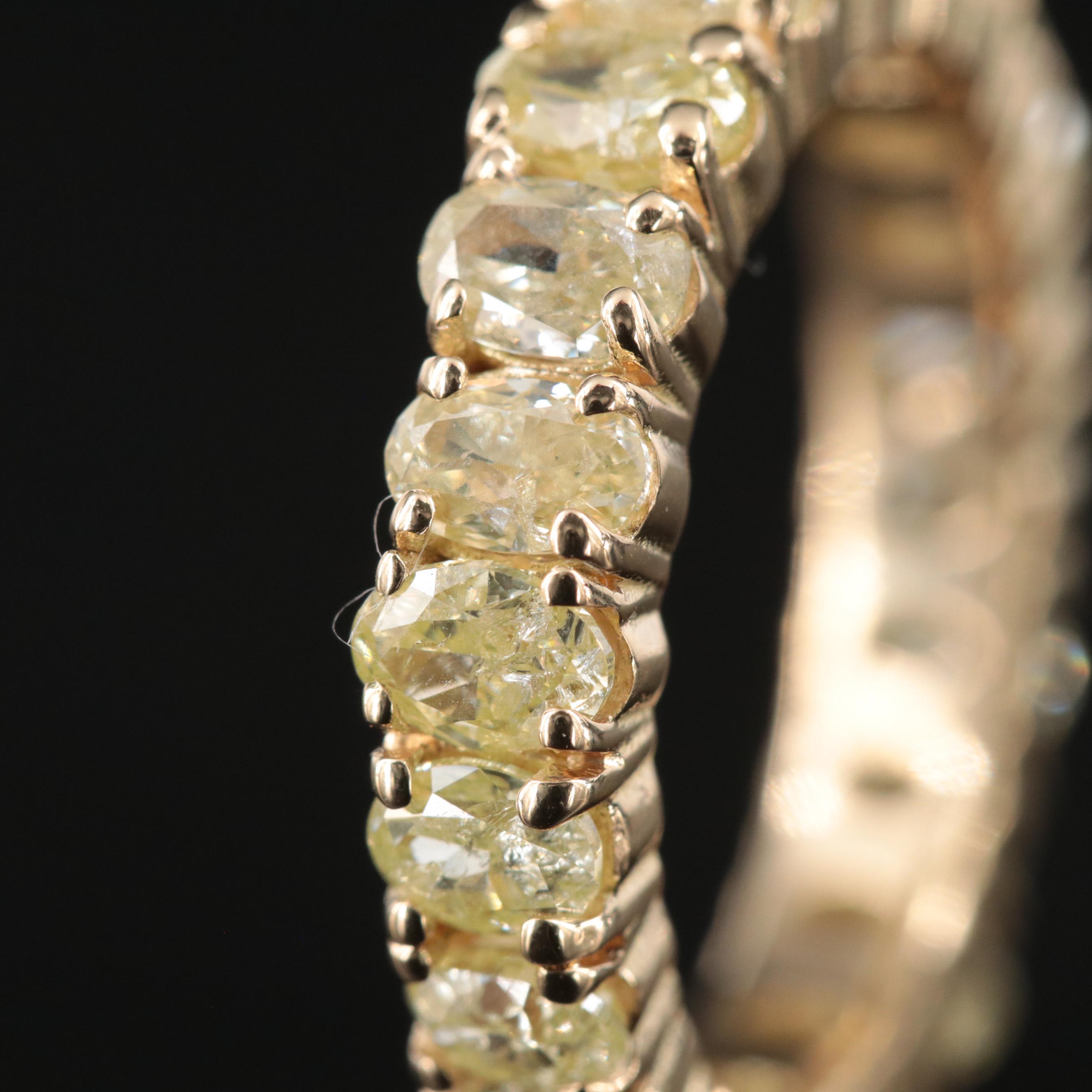 18K 3.05 CTW Fancy Yellow Diamond Eternity Band
