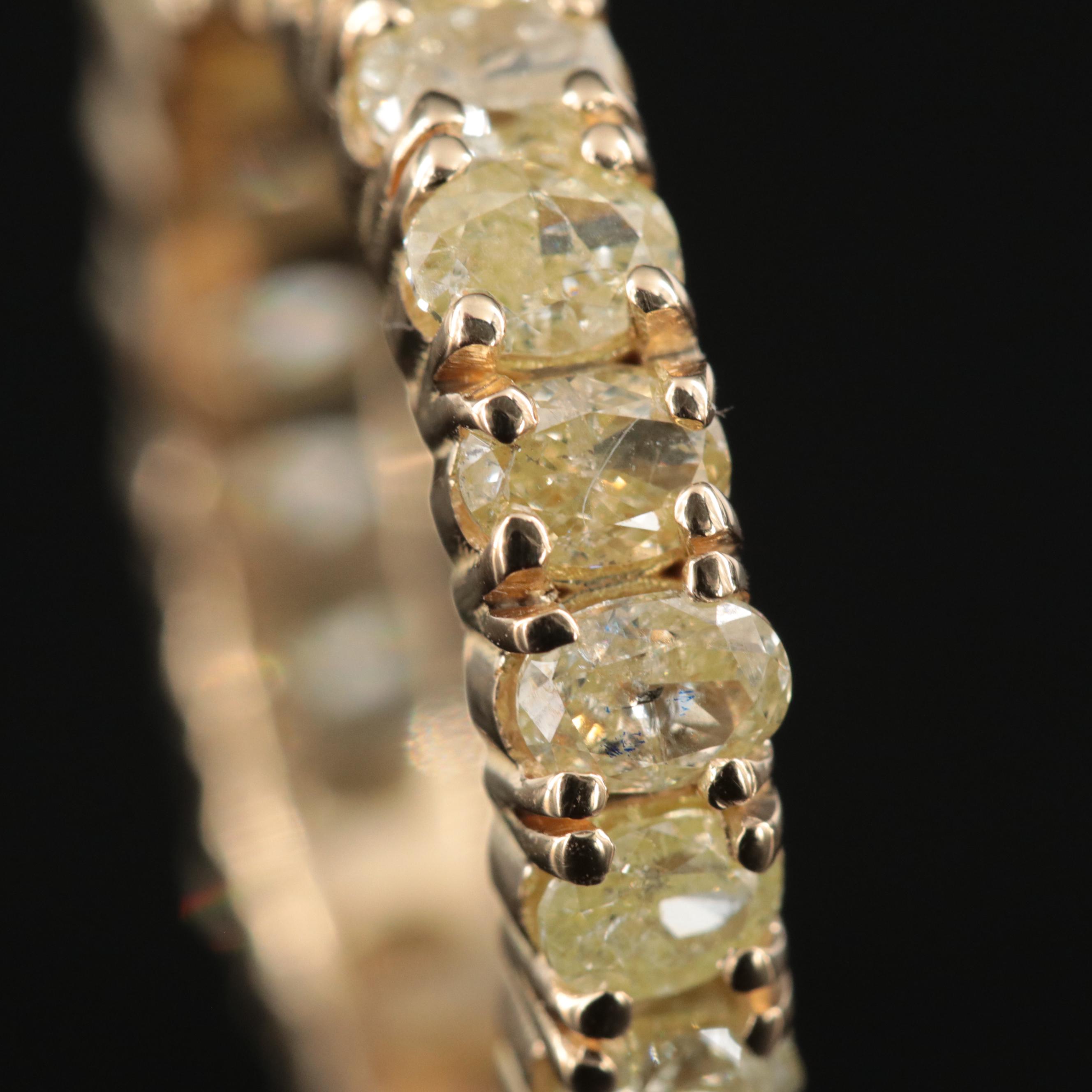 18K 3.05 CTW Fancy Yellow Diamond Eternity Band