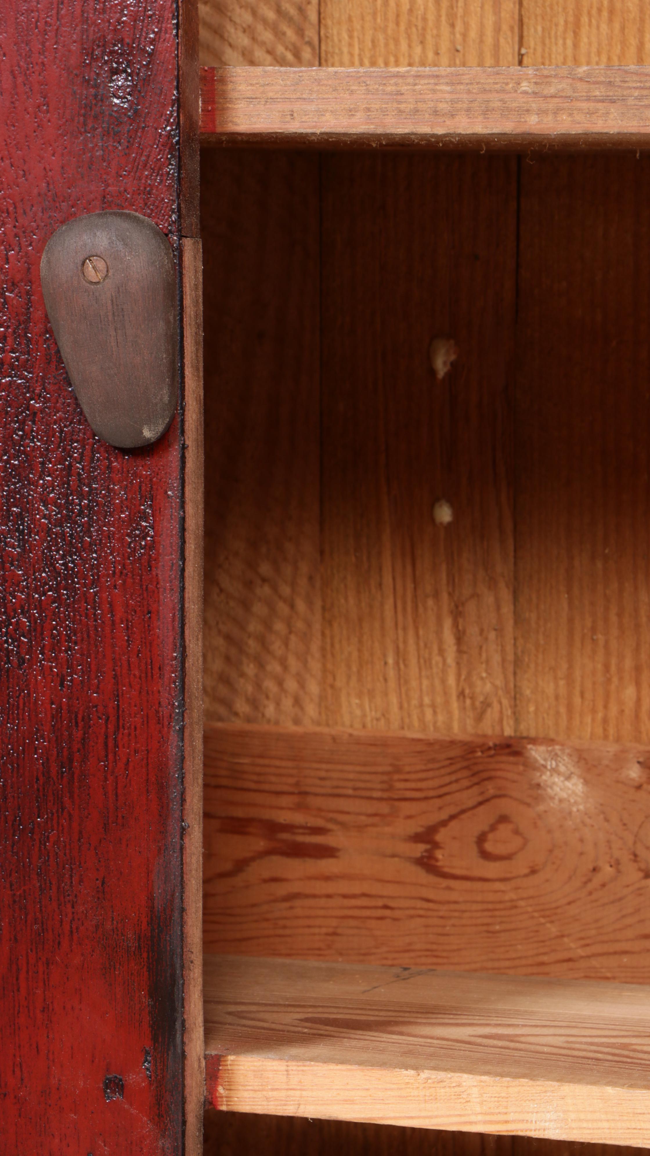 American Primitive Style Paint-Decorated Pine Cabinet