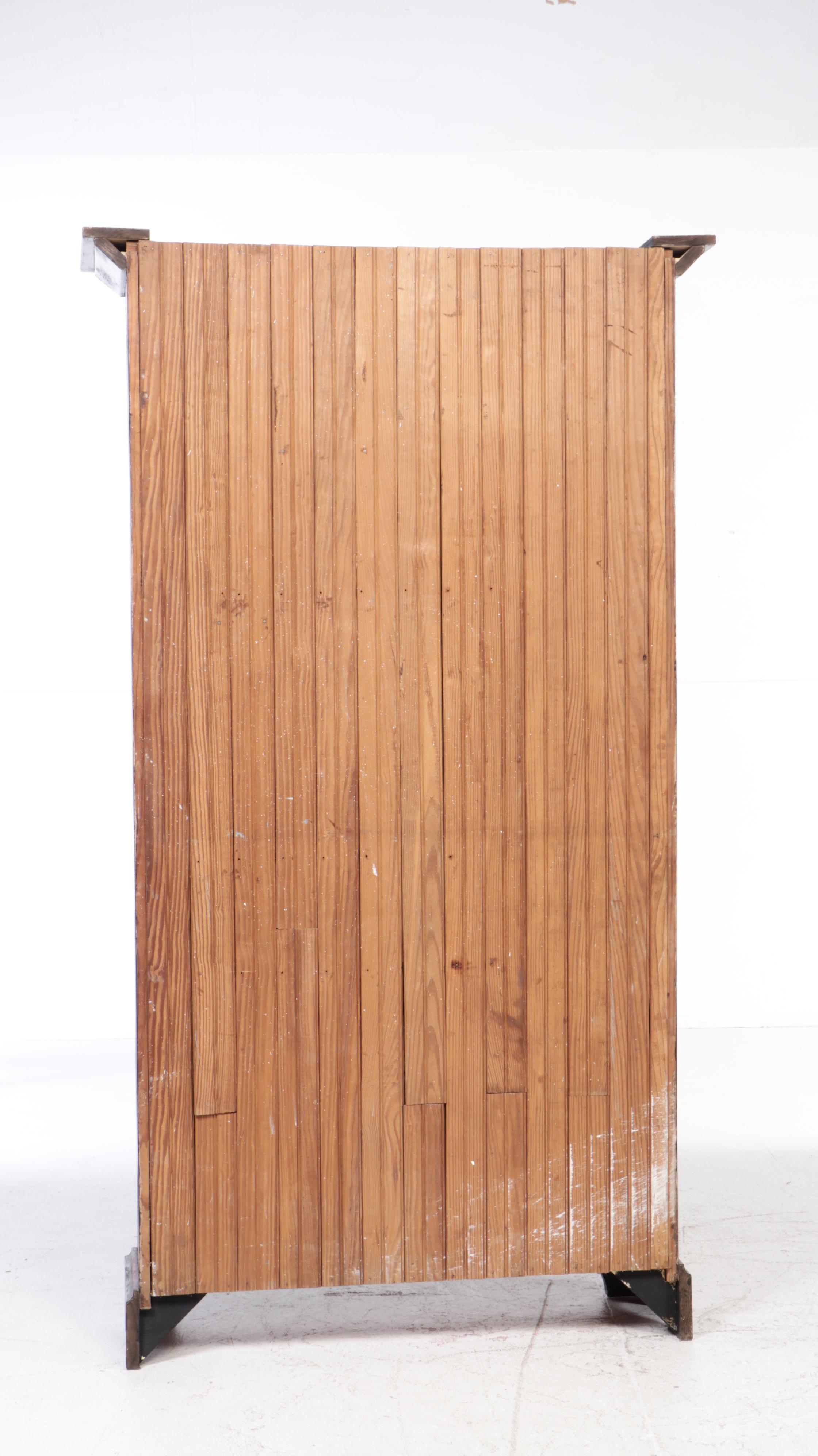 American Primitive Style Paint-Decorated Pine Cabinet