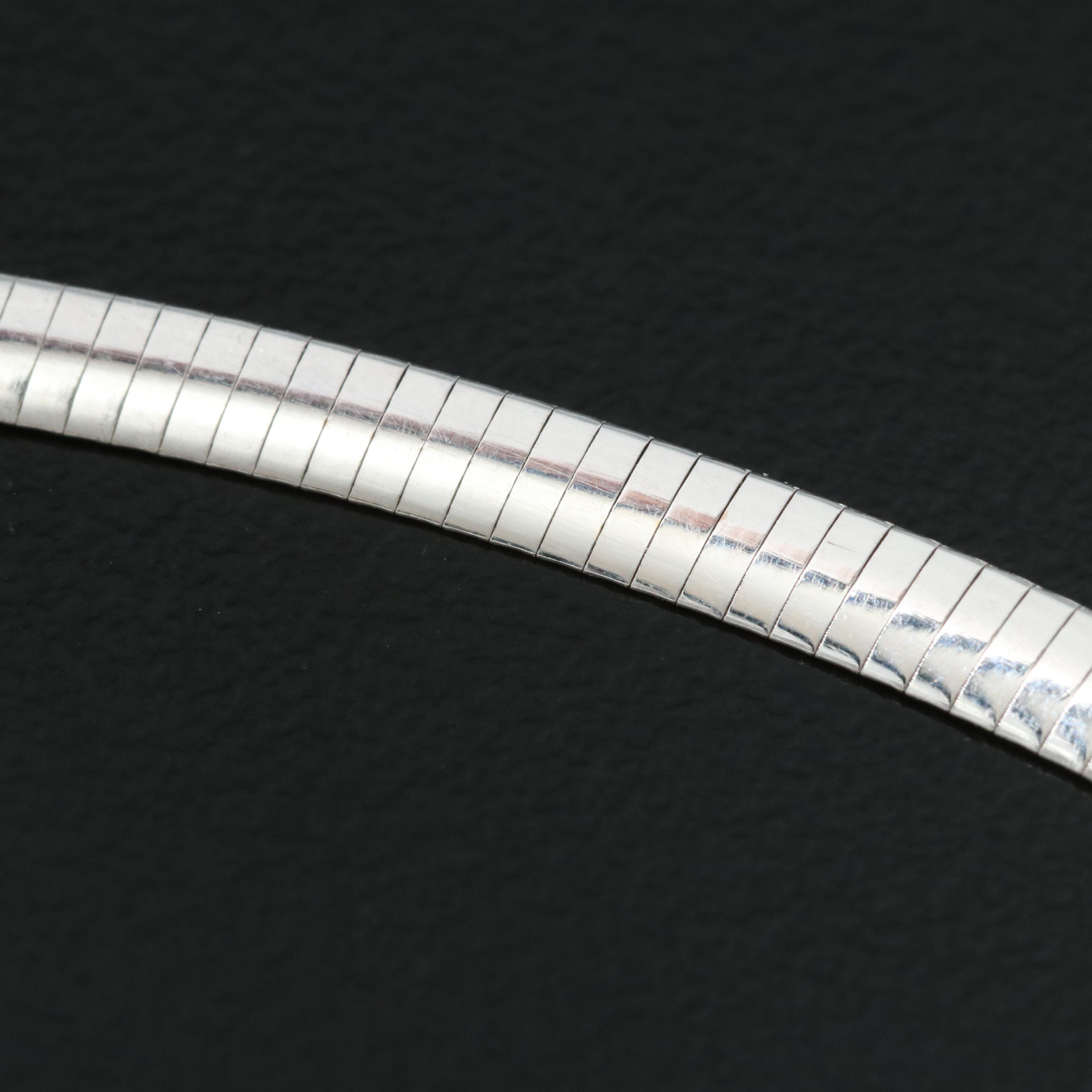 Italian 10K Two Tone Reversible Omega Necklace