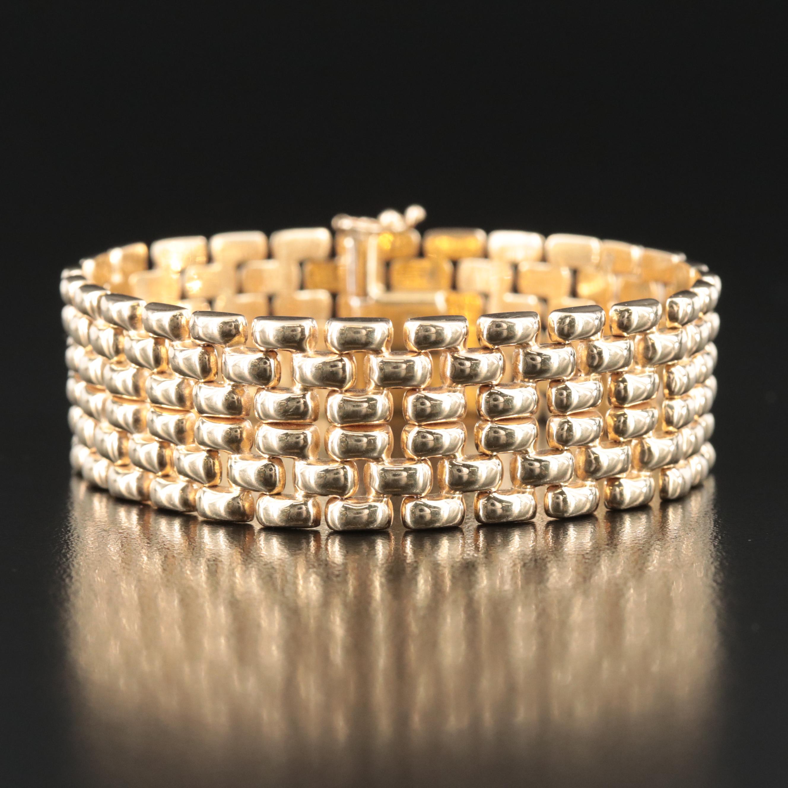 14K Panther Link Bracelet