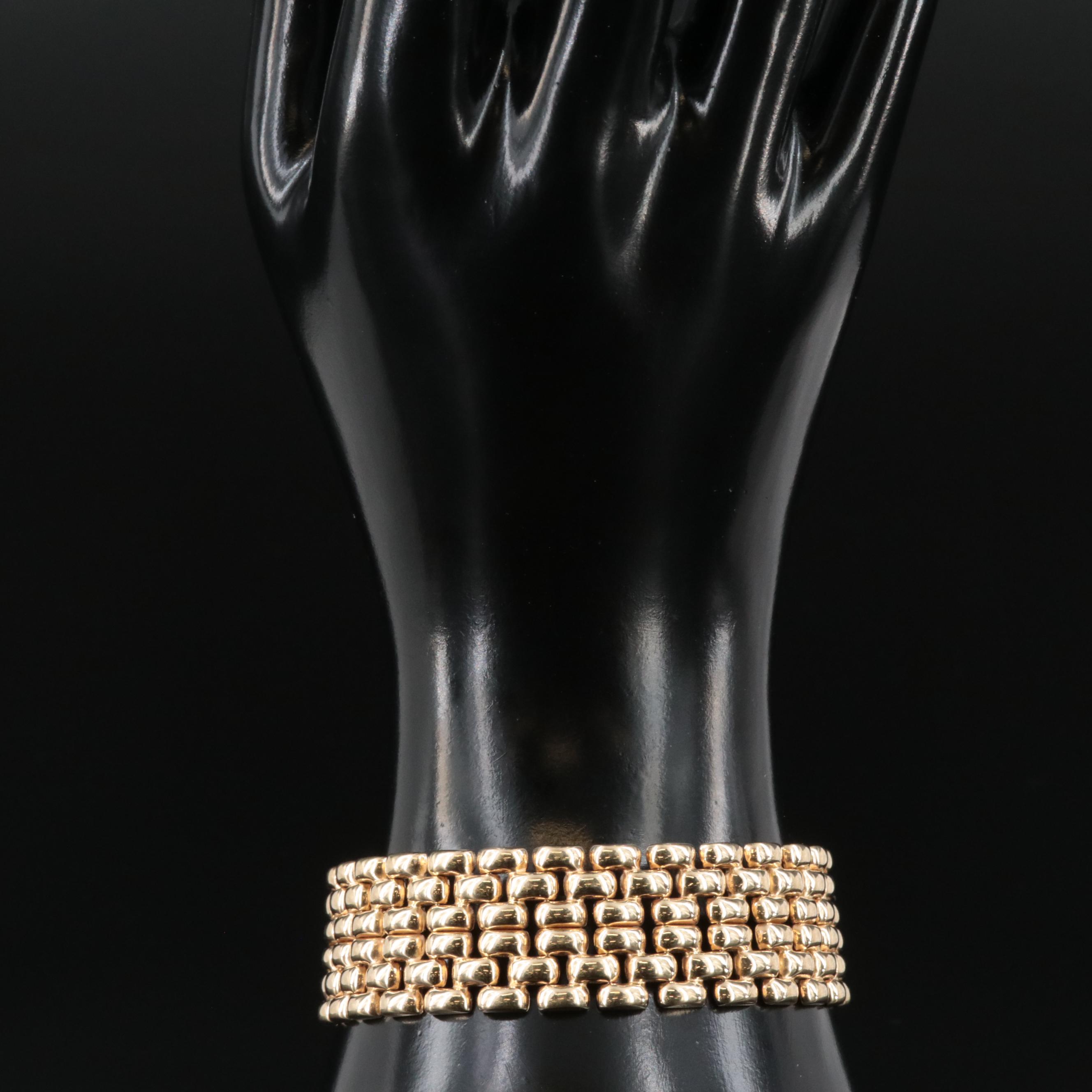 14K Panther Link Bracelet