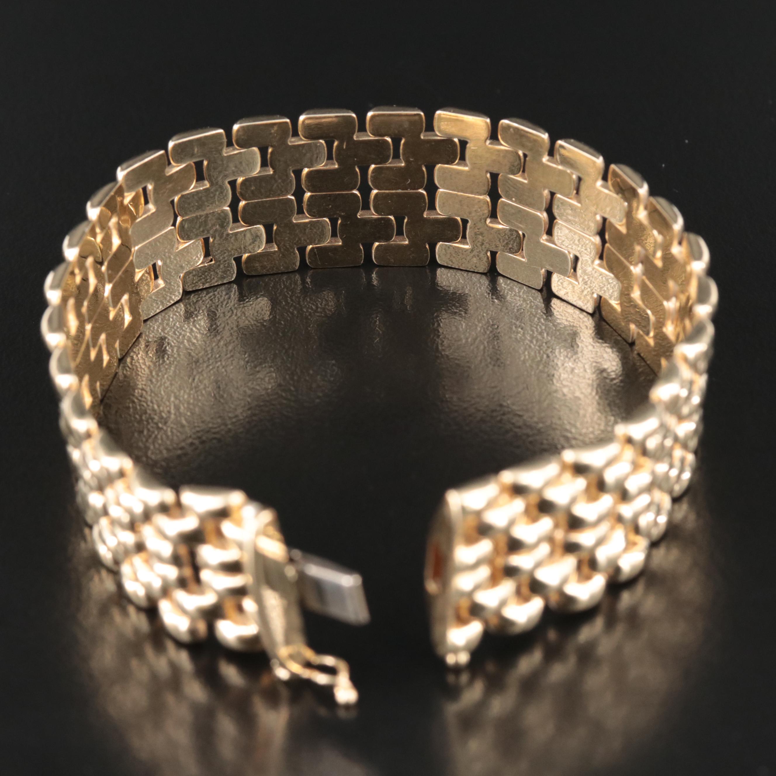 14K Panther Link Bracelet