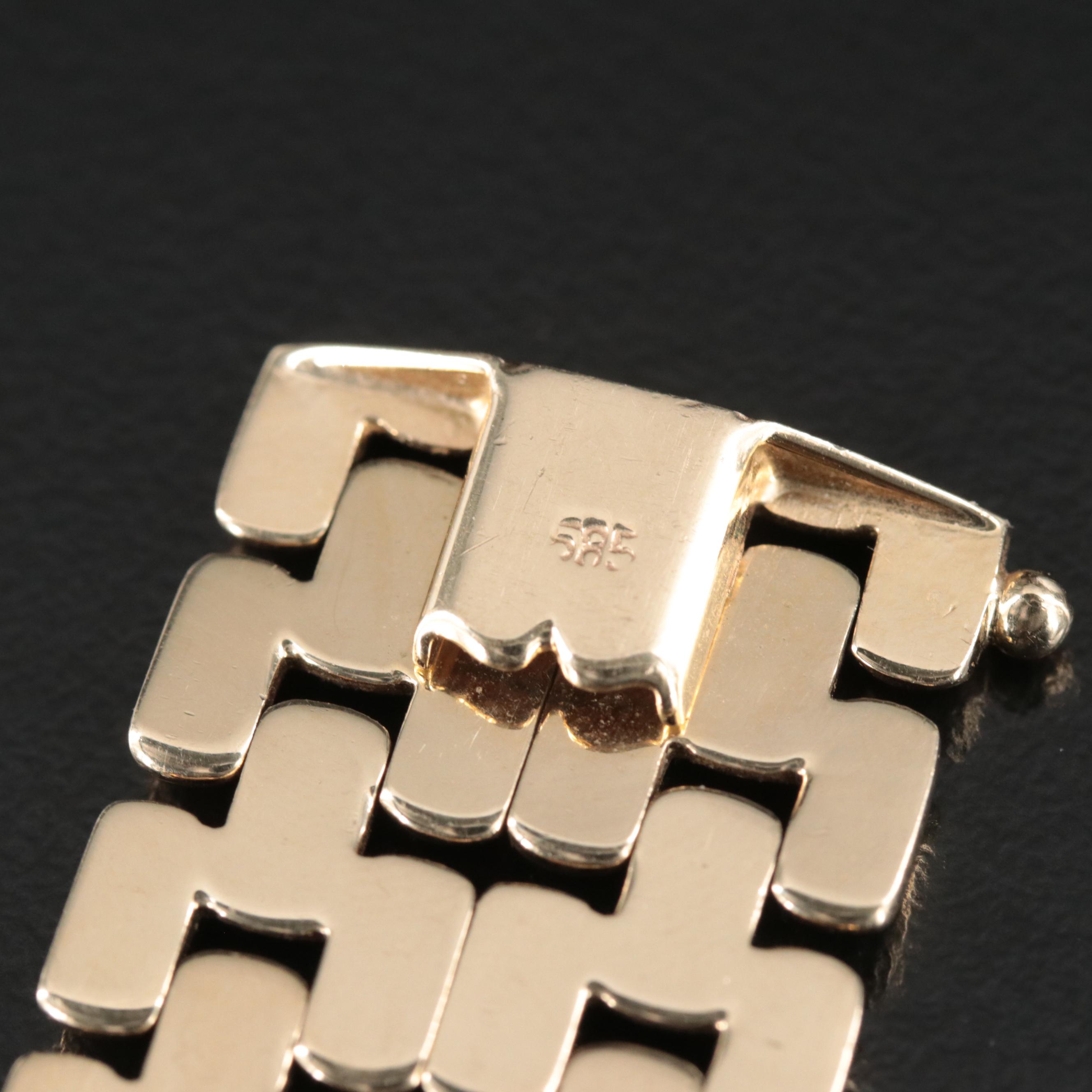 14K Panther Link Bracelet