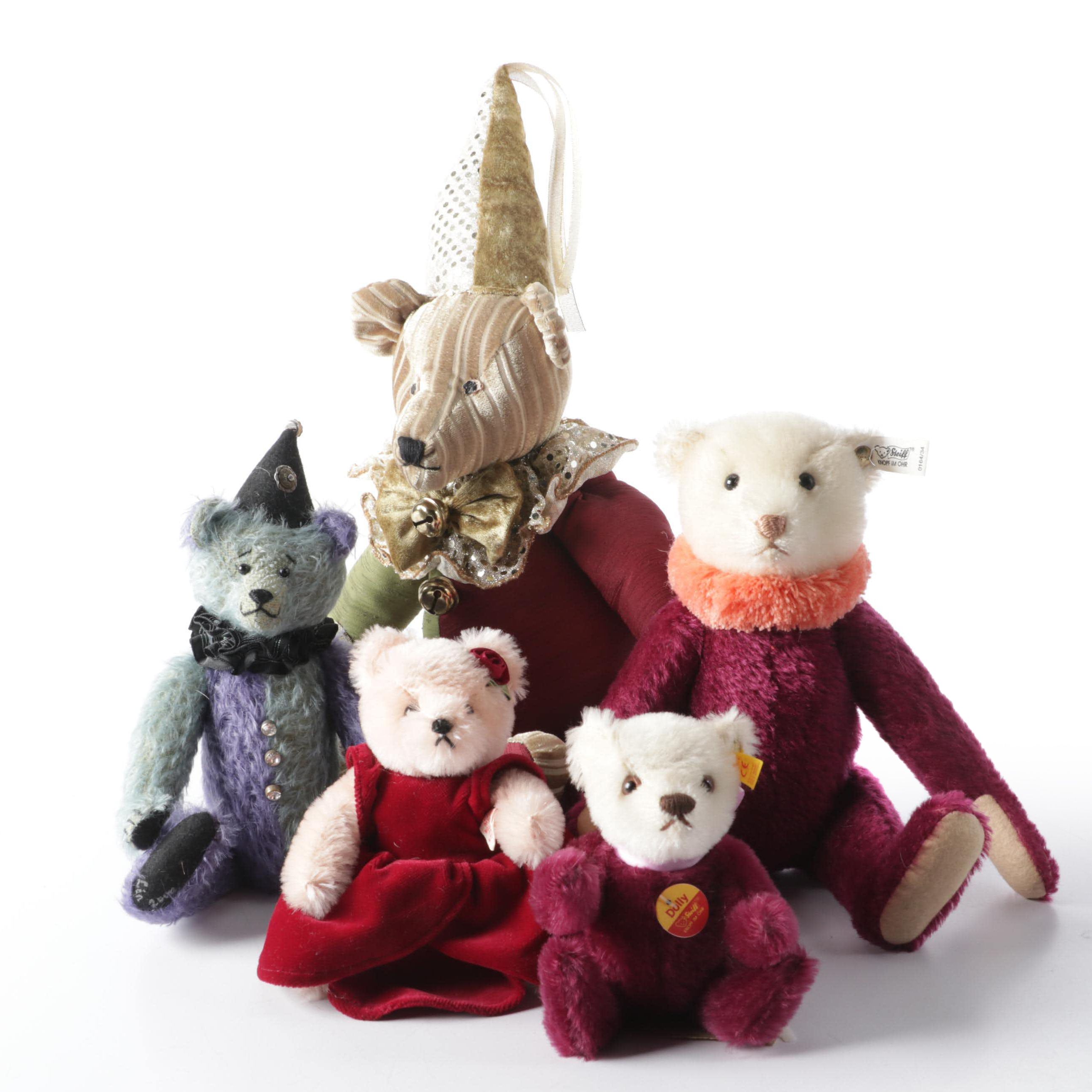 Steiff Clown Bear, Steiff "Dolly" Teddy Bear, Mark Roberts Jester Bear and More