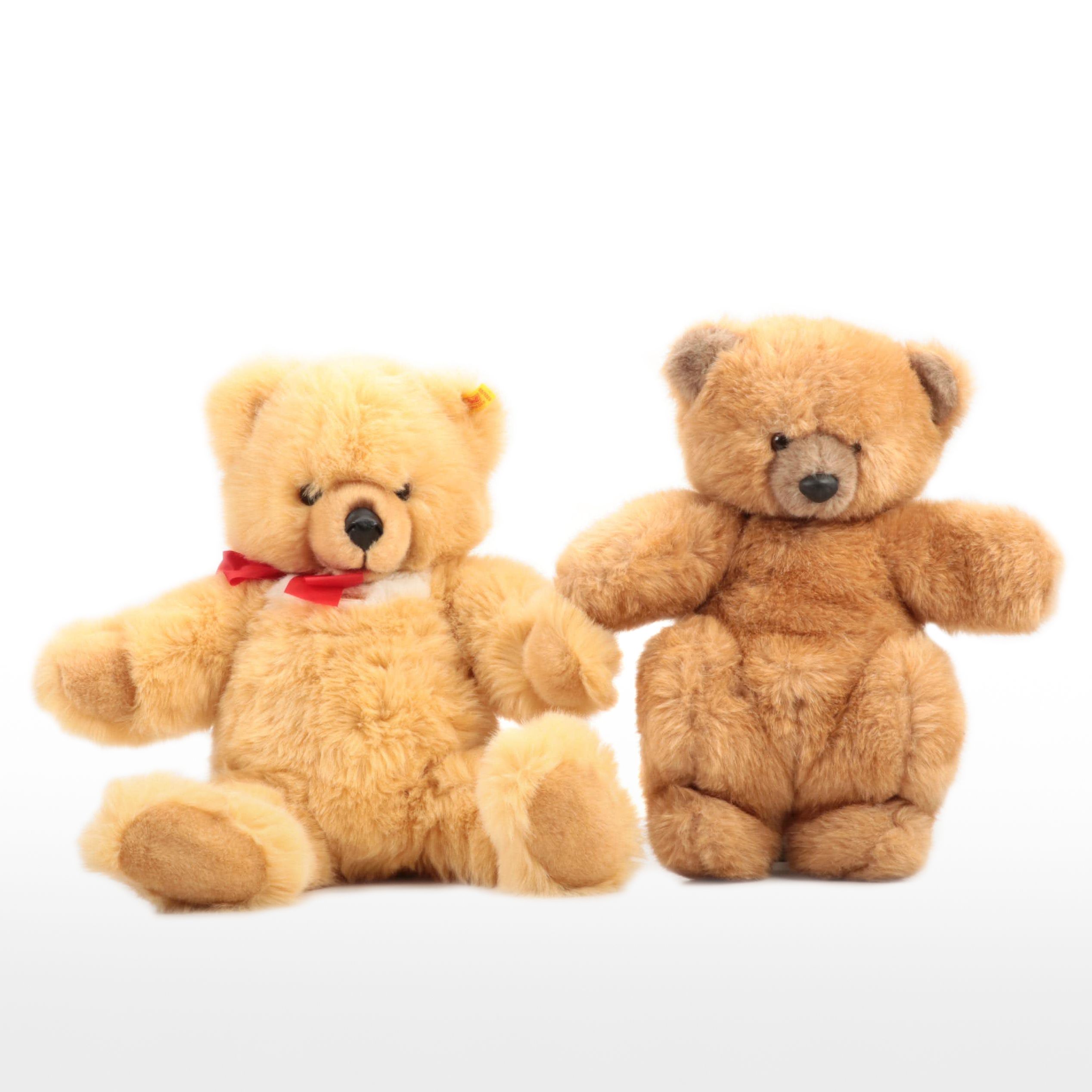 Steiff "Molly Teddy" and Italian Lenci Torino Teddy Bears
