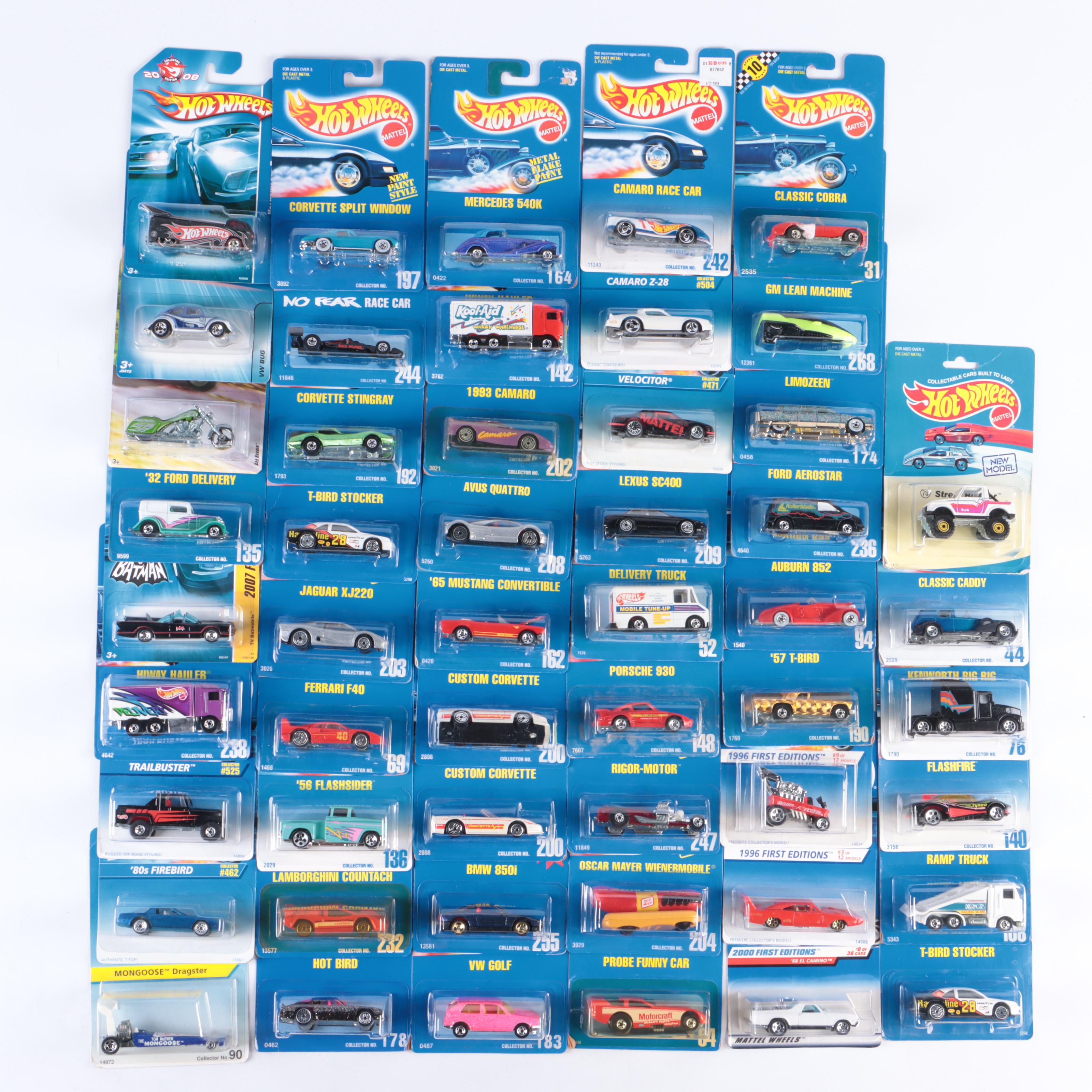 50+ Hot Wheels Cars of Various Series