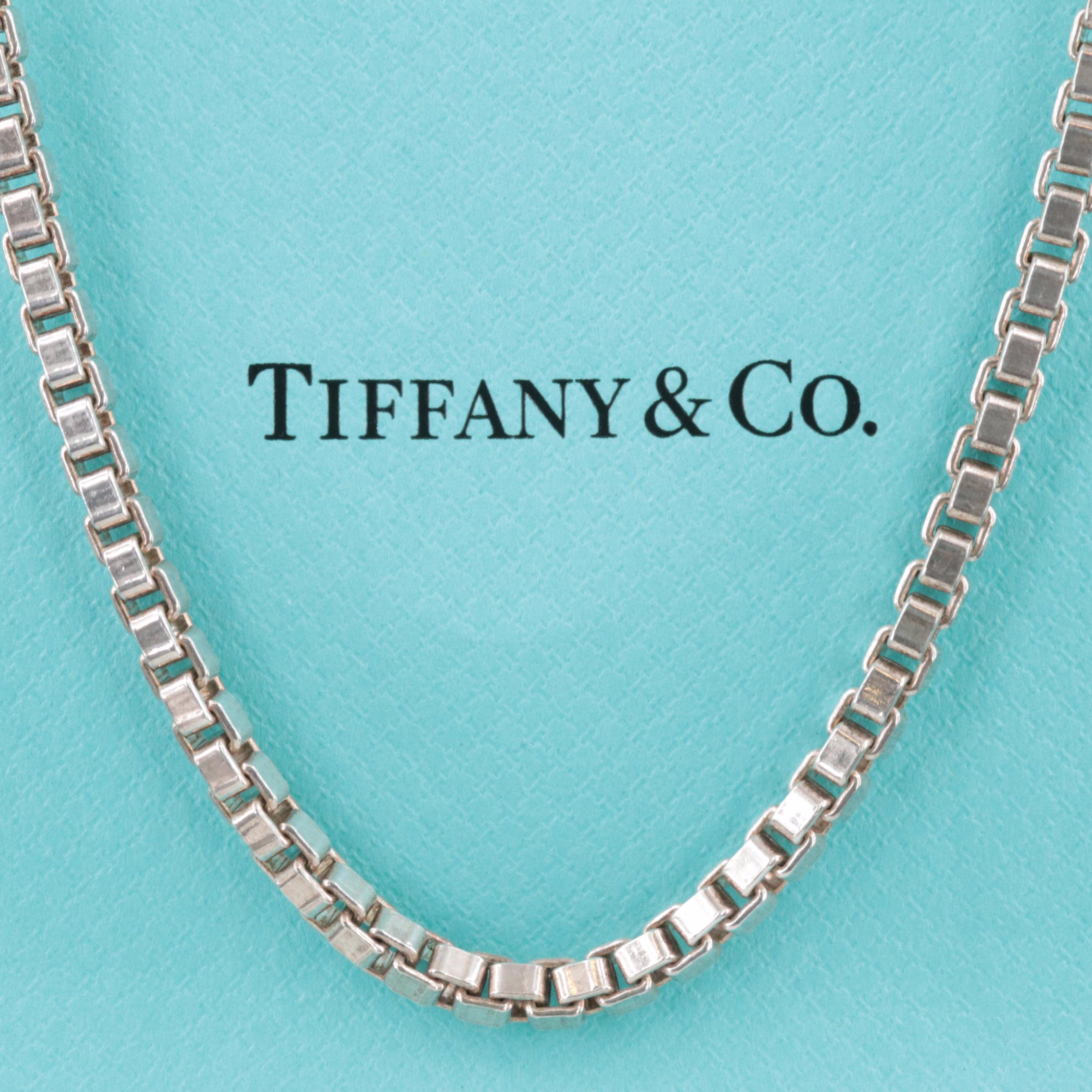 Tiffany & Co. "Venetian" Sterling Box Chain Necklace