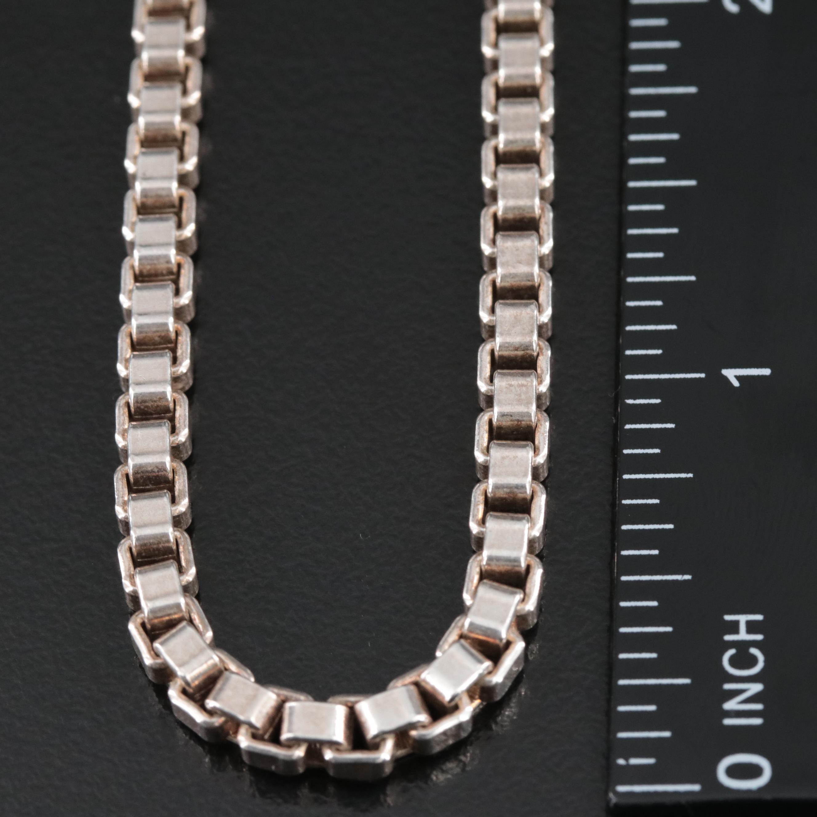 Tiffany & Co. "Venetian" Sterling Box Chain Necklace