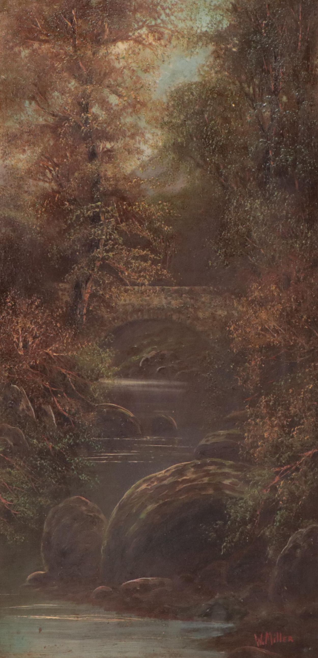 W. Miller Landscape Oil Painting