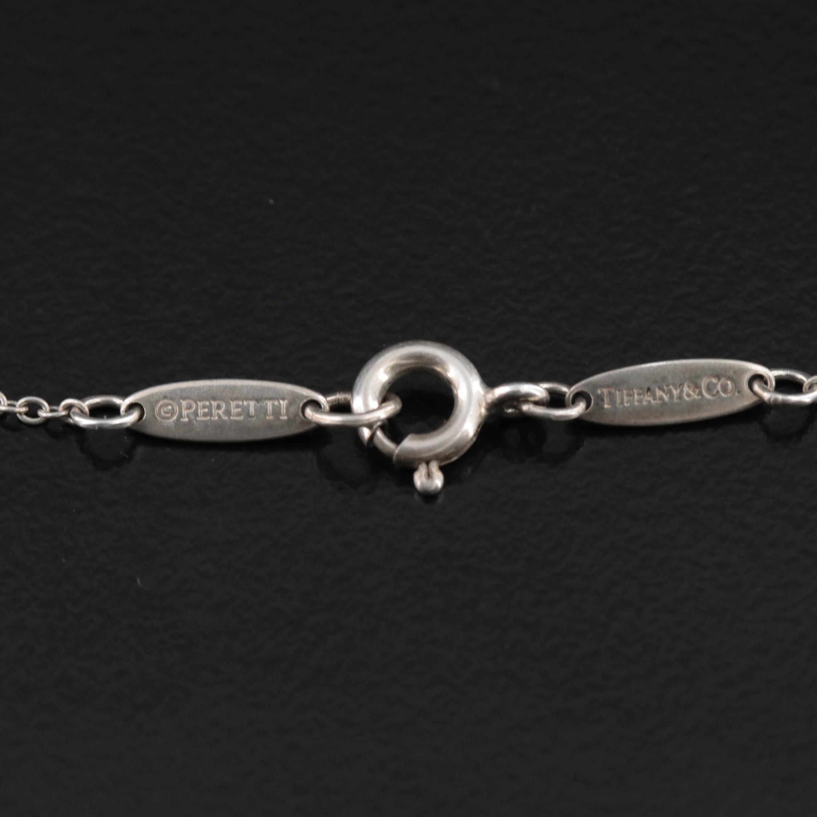 Tiffany & Co. "Return to Tiffany" Sterling Heart Tag Necklace with Rubedo™ Key