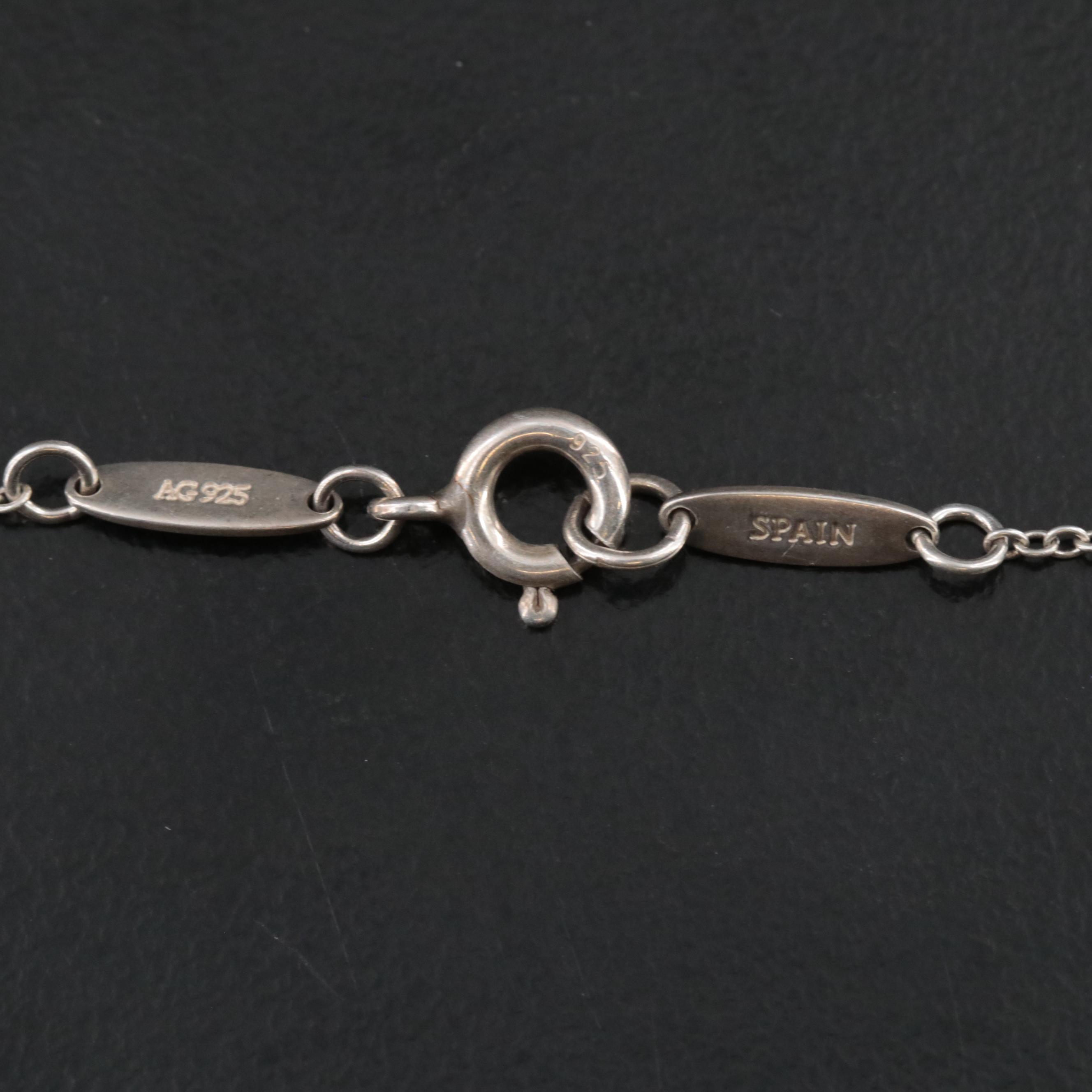 Tiffany & Co. "Return to Tiffany" Sterling Heart Tag Necklace with Rubedo™ Key