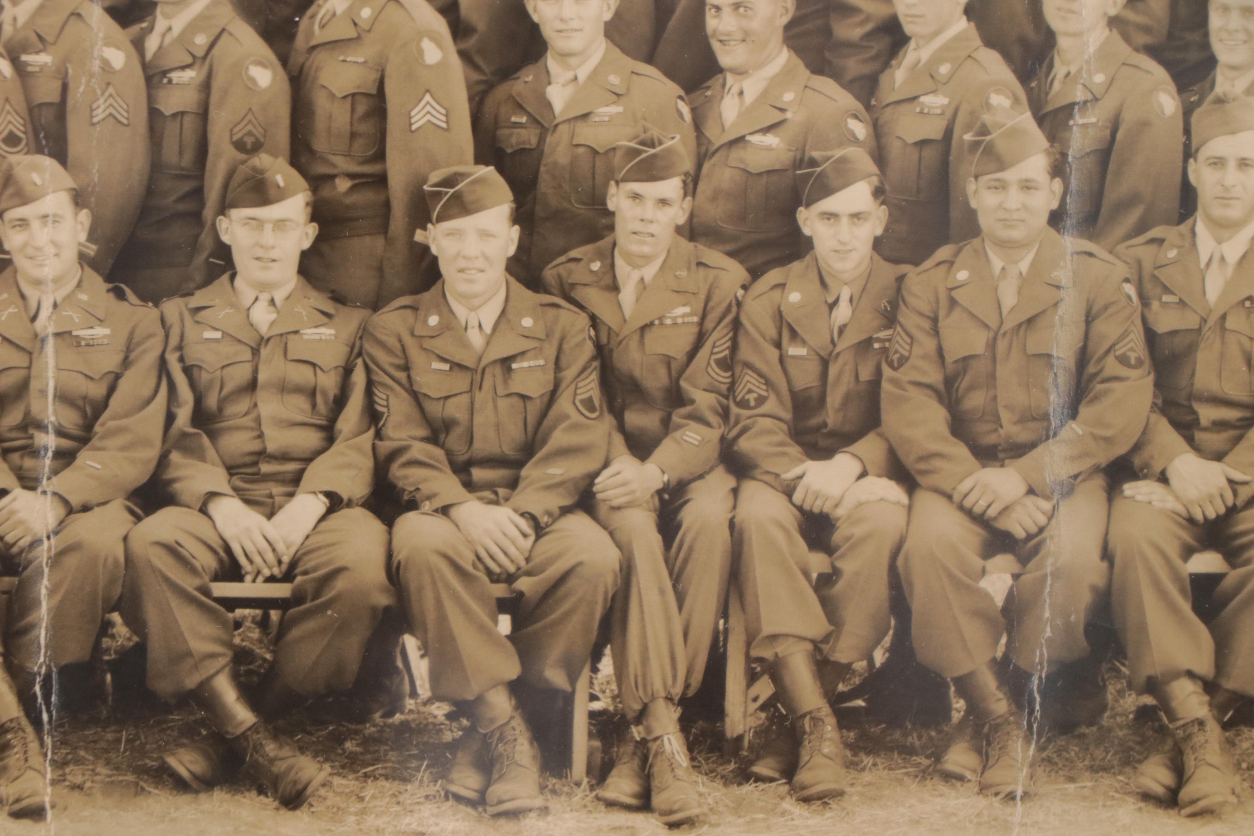 Silver Gelatin Photograph of Group Military Portrait and More