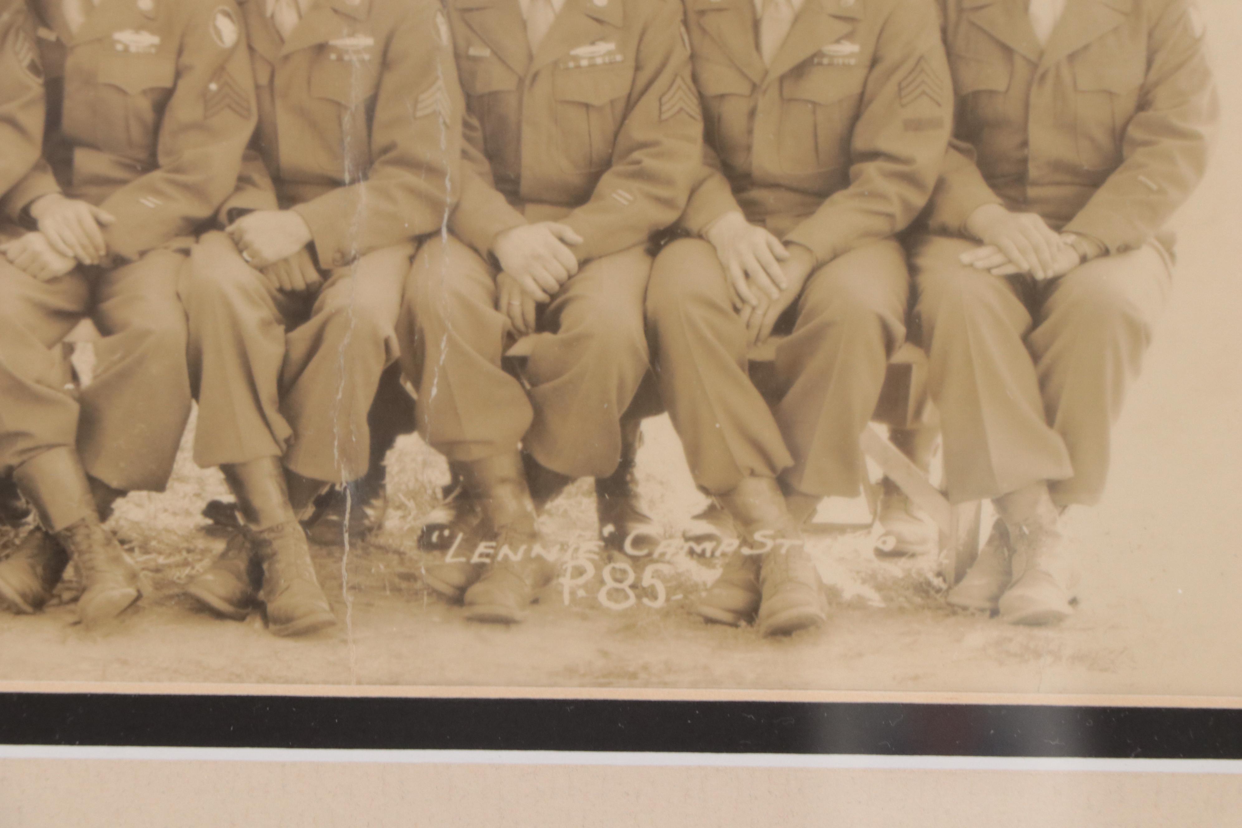 Silver Gelatin Photograph of Group Military Portrait and More