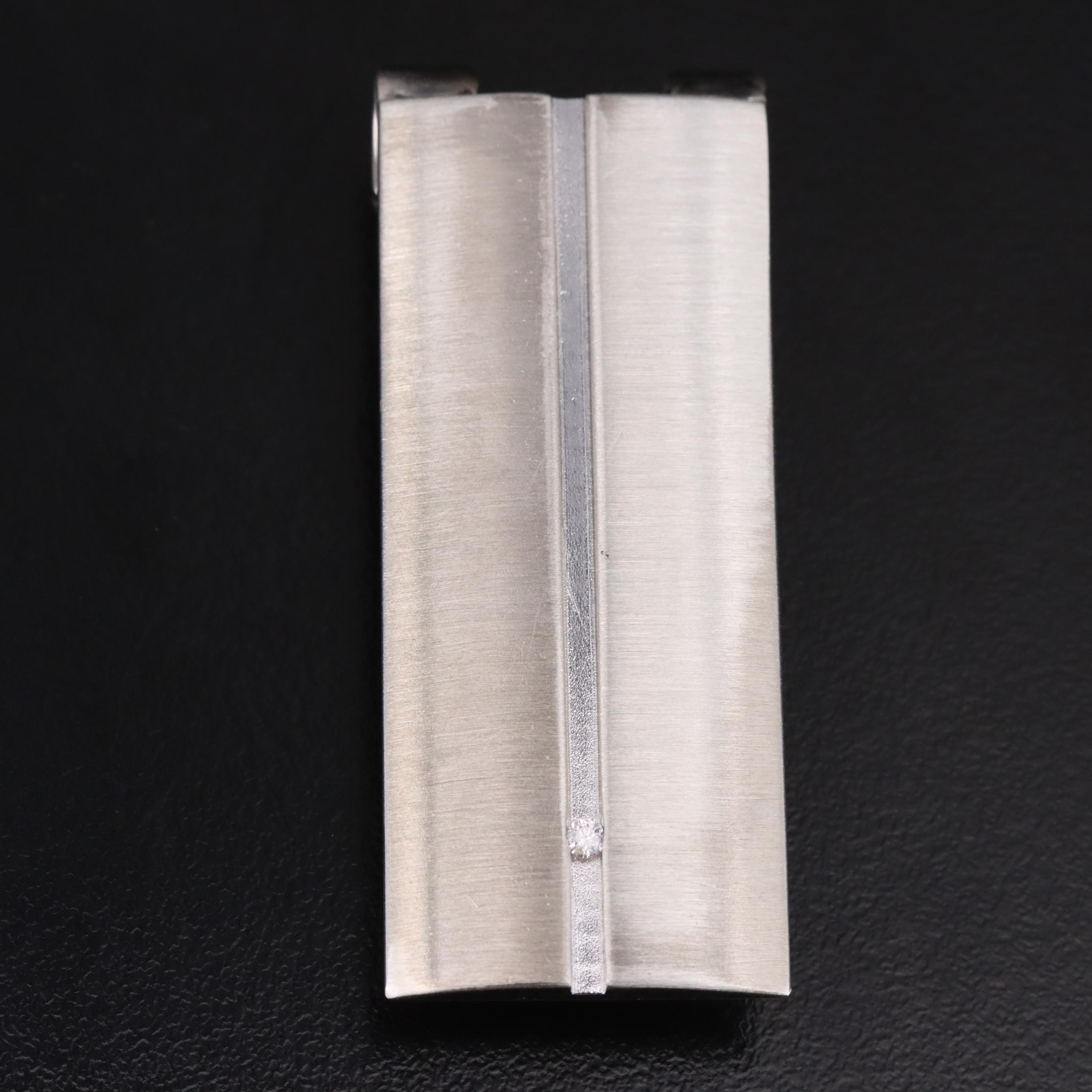 Sterling Money Clip with Diamond Accent