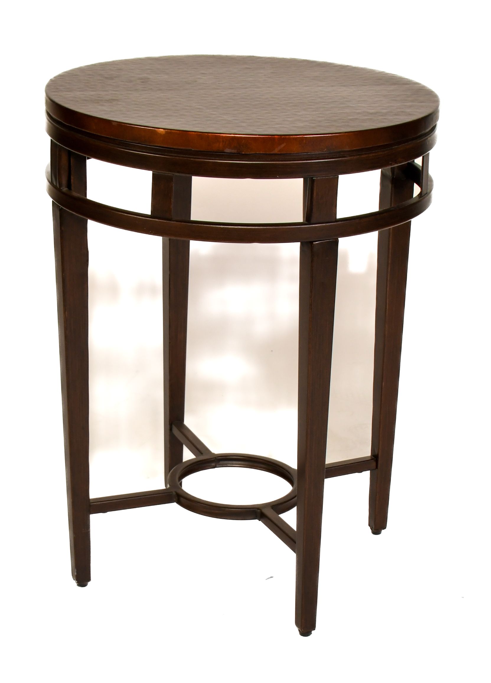 Metal Leg Round Accent Table