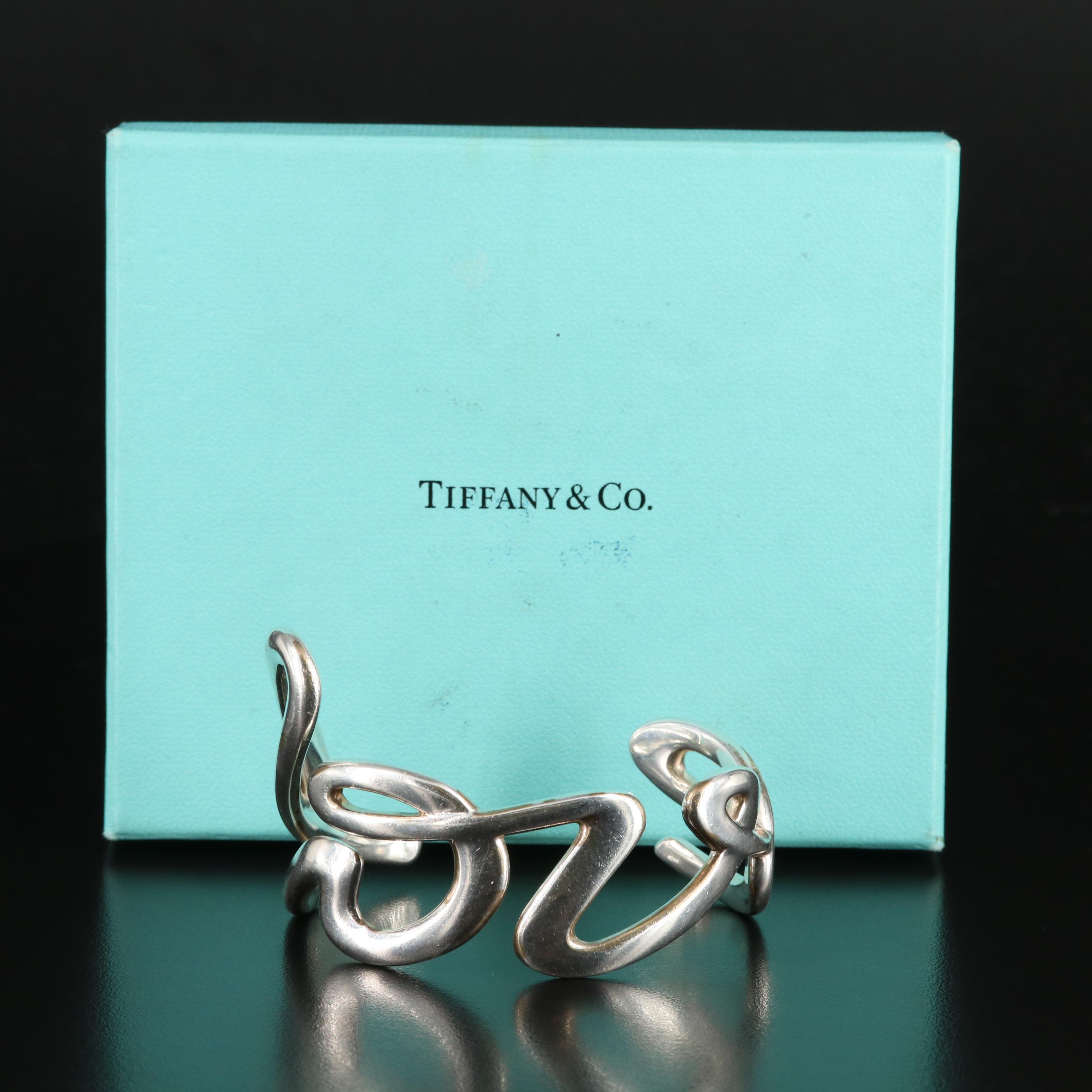Paloma Picasso for Tiffany & Co. "Paloma's Graffiti" Sterling Script "Love" Cuff