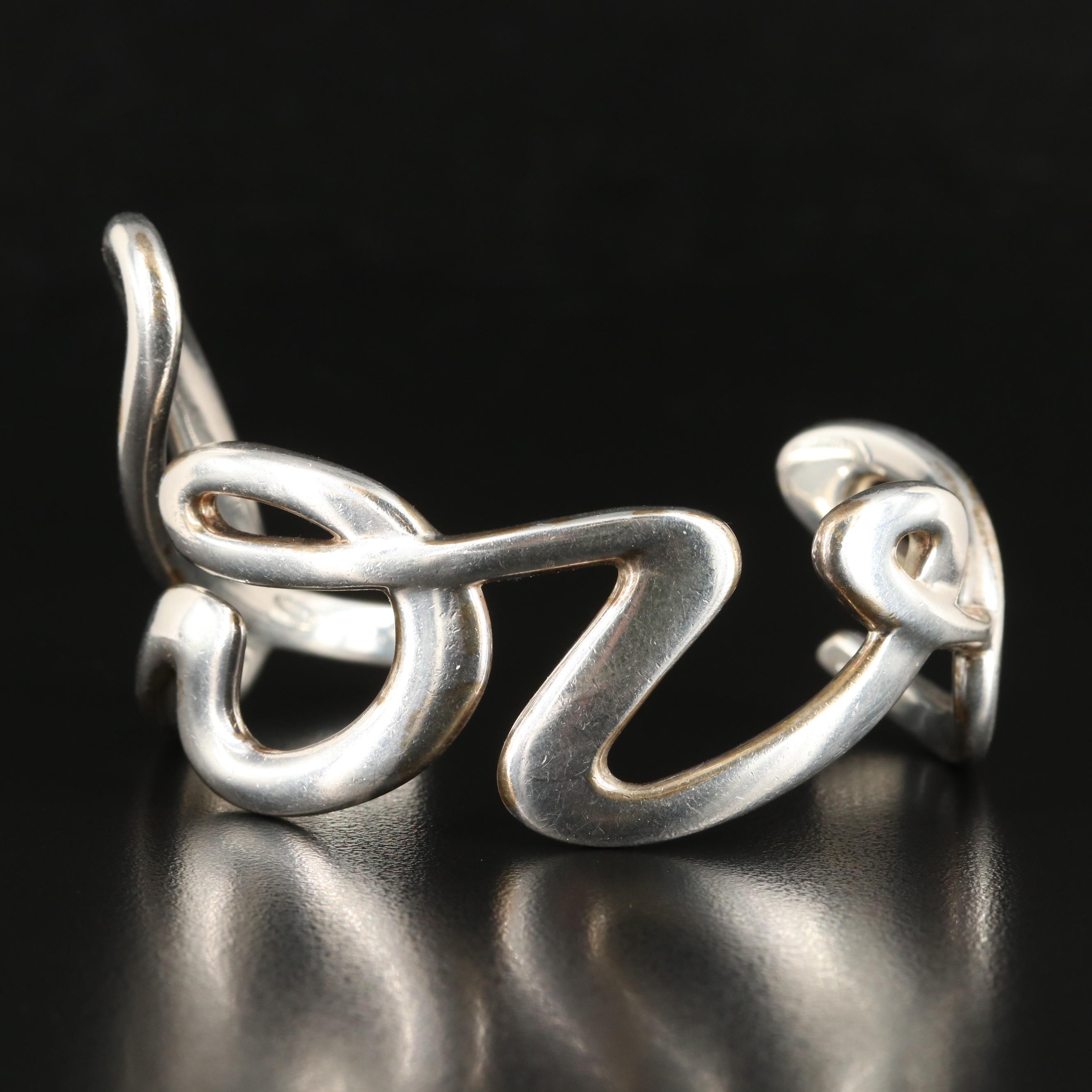 Paloma Picasso for Tiffany & Co. "Paloma's Graffiti" Sterling Script "Love" Cuff