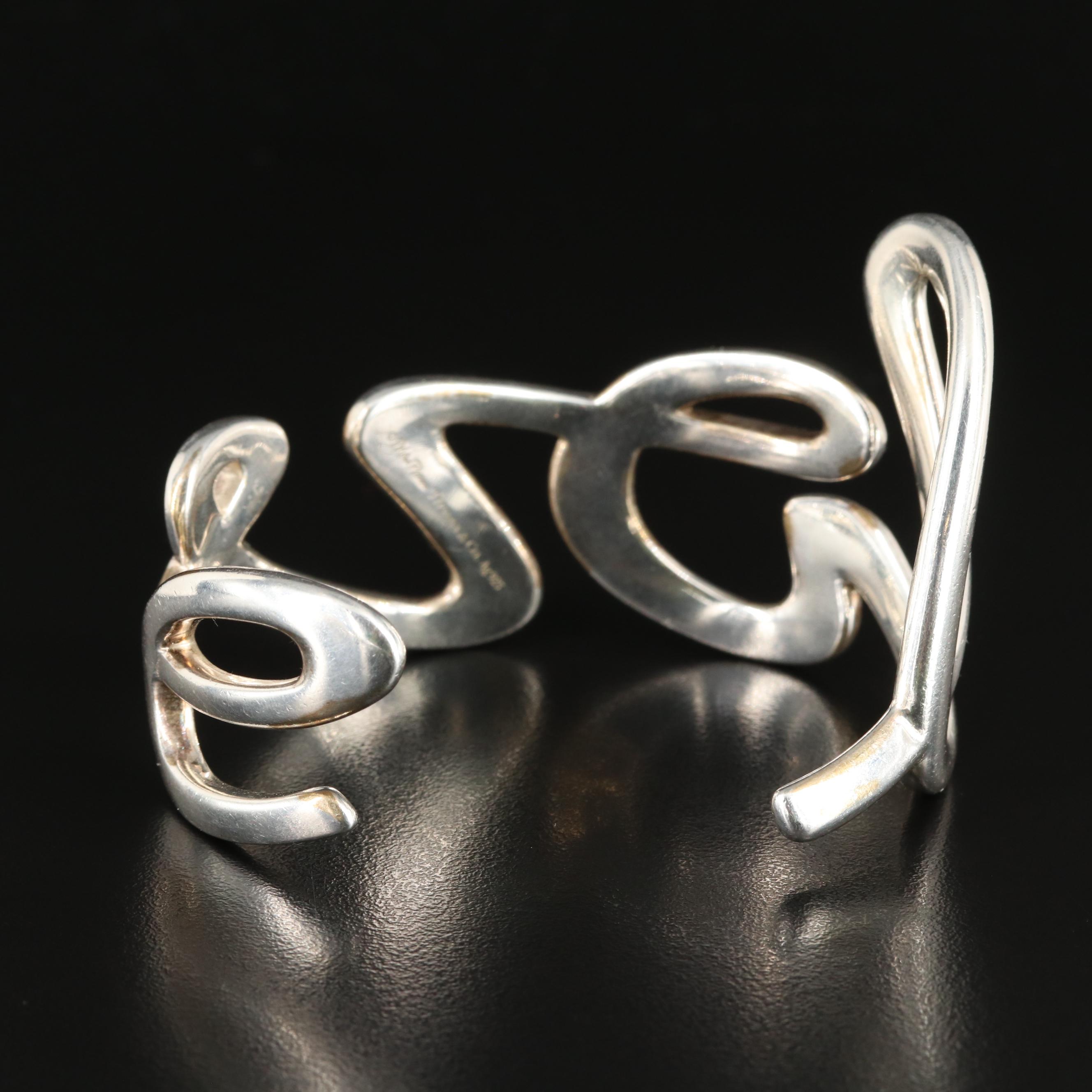 Paloma Picasso for Tiffany & Co. "Paloma's Graffiti" Sterling Script "Love" Cuff