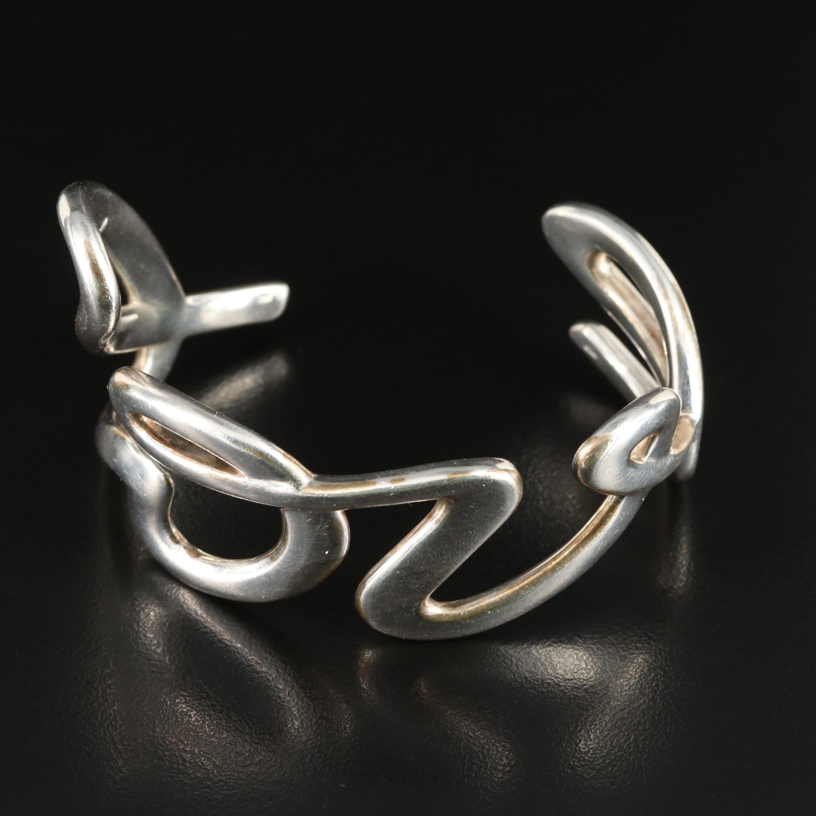 Paloma Picasso for Tiffany & Co. "Paloma's Graffiti" Sterling Script "Love" Cuff
