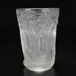 Josef Inwald "Dans La Foret" Crystal Clear Co. Czech Republic Art Vase