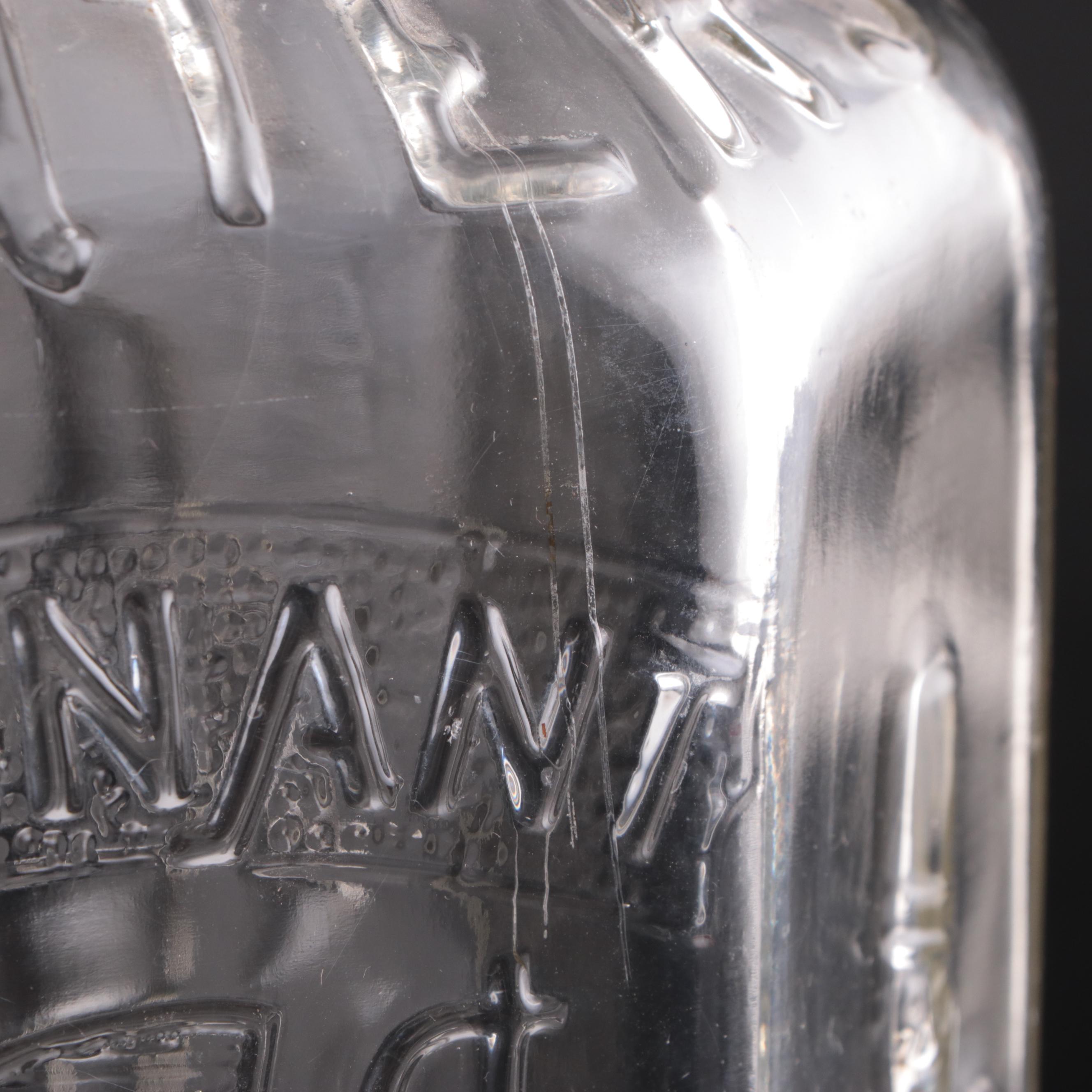 Planters Octagon Shape Glass Pennant Peanuts Lidded Jar