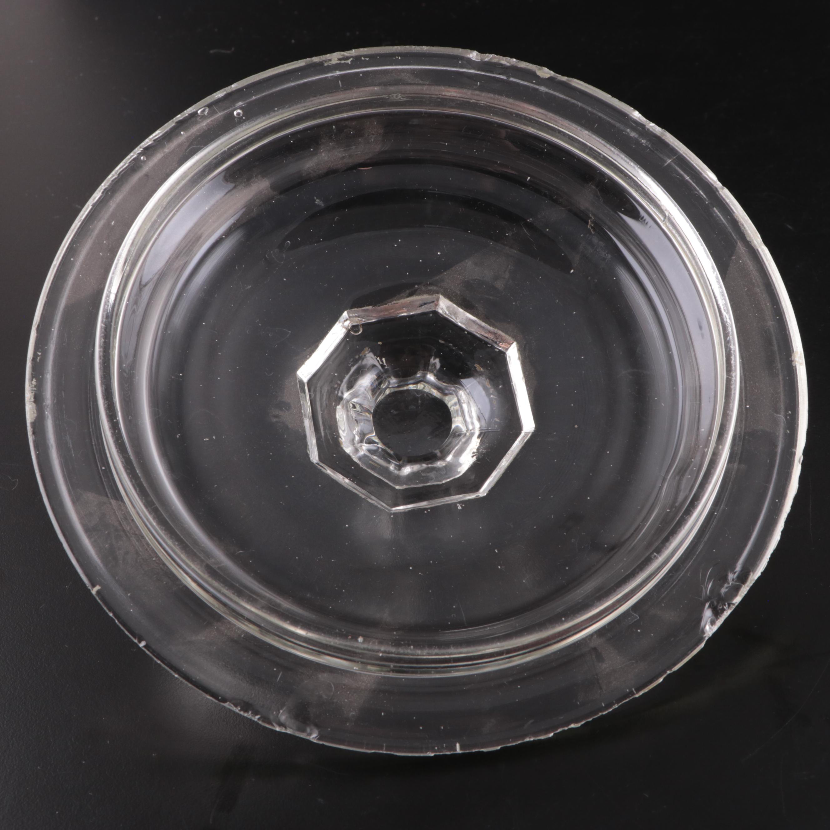 Planters Octagon Shape Glass Pennant Peanuts Lidded Jar