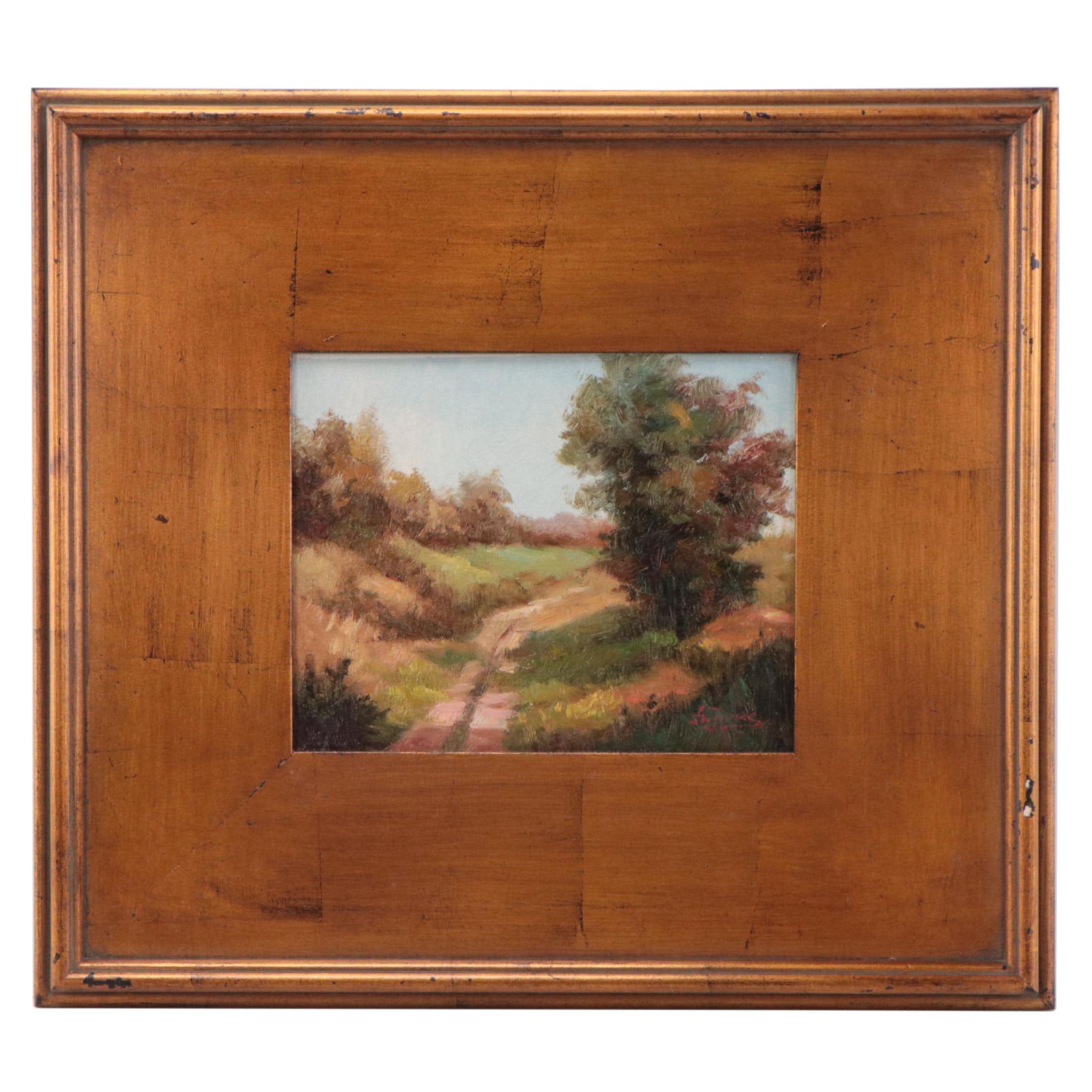 Landscape Oil Painting of Country Road