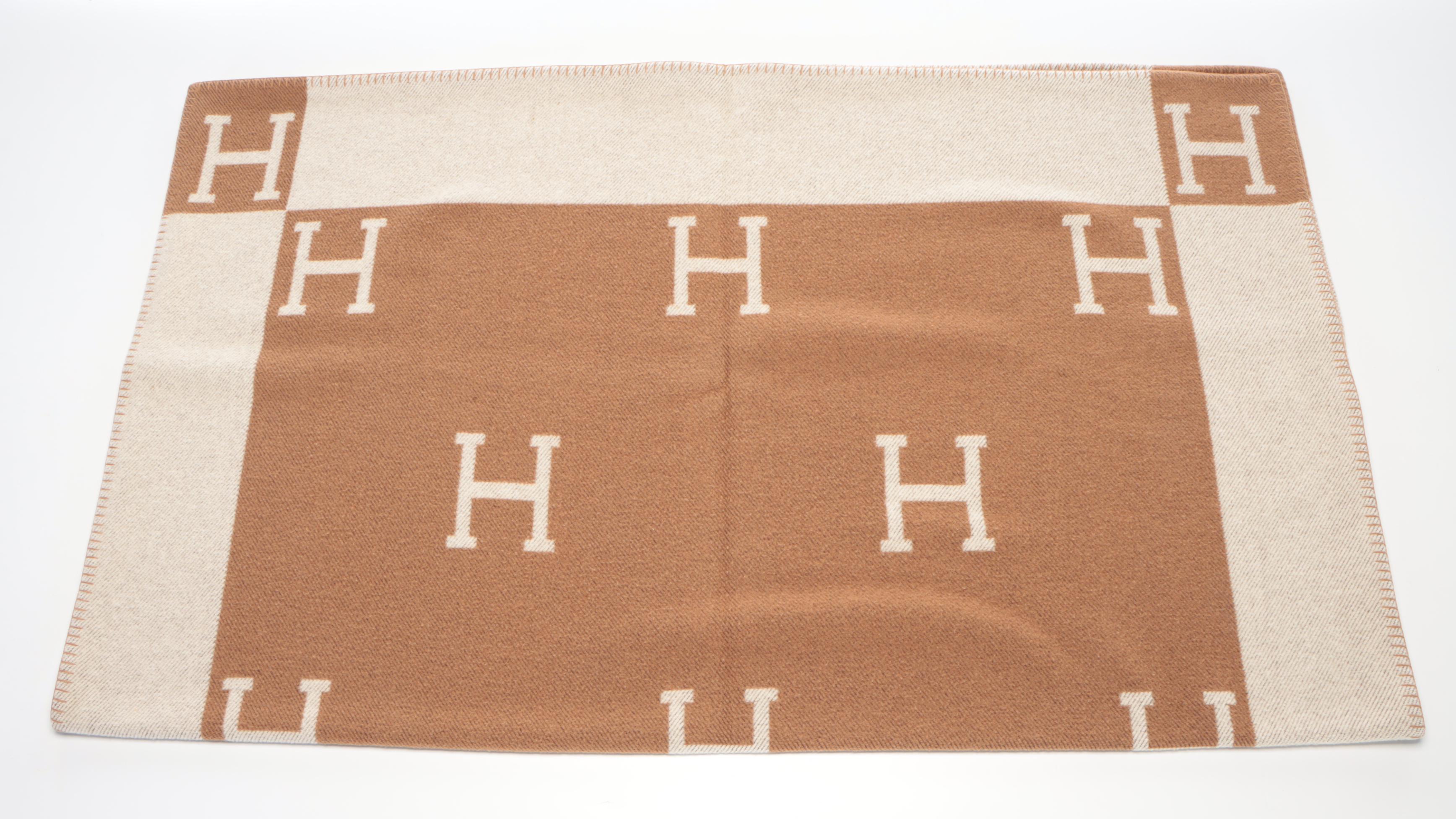 Hermès "Avalon" Wool and Cashmere Throw Blanket