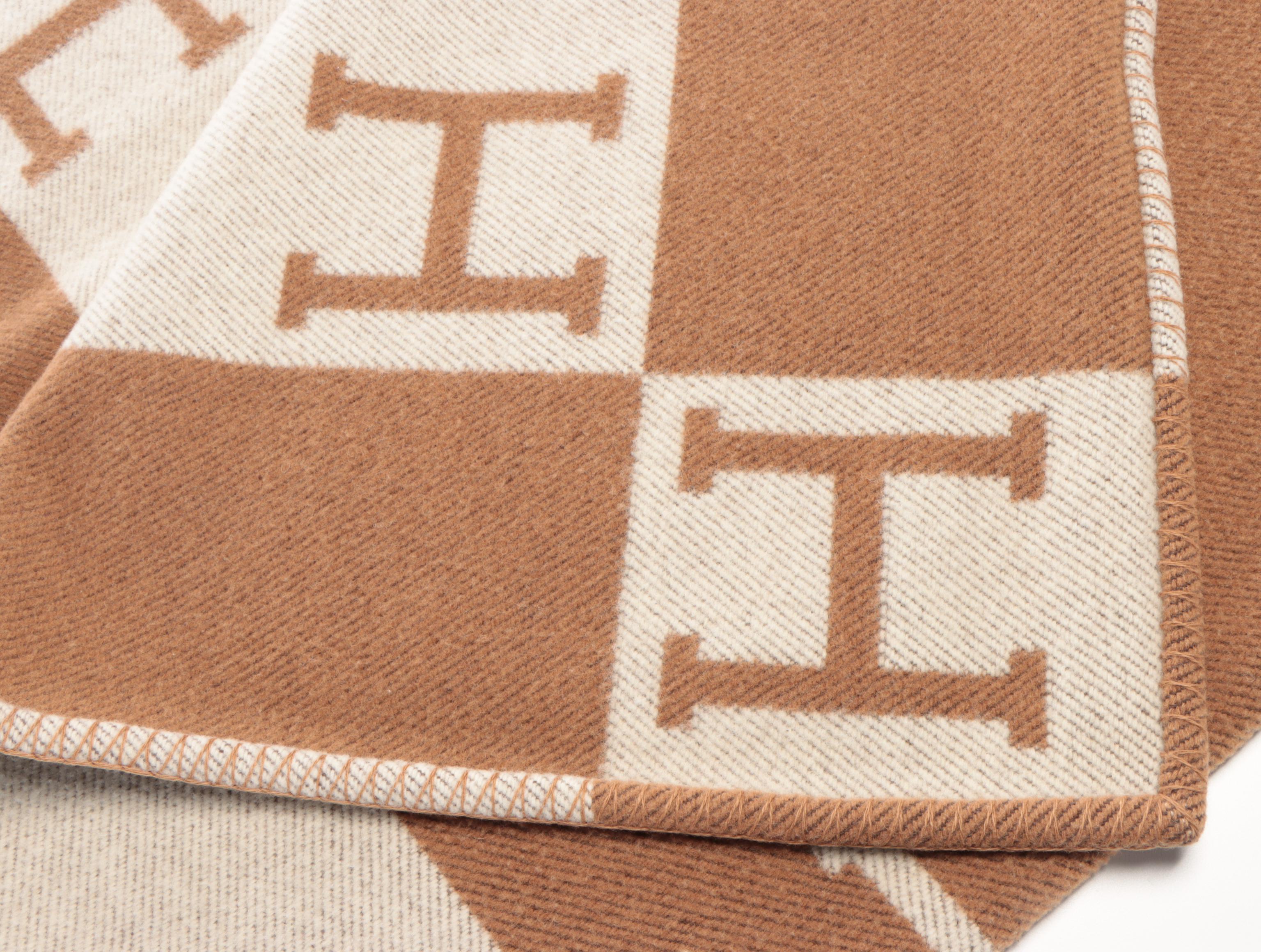 Hermès "Avalon" Wool and Cashmere Throw Blanket
