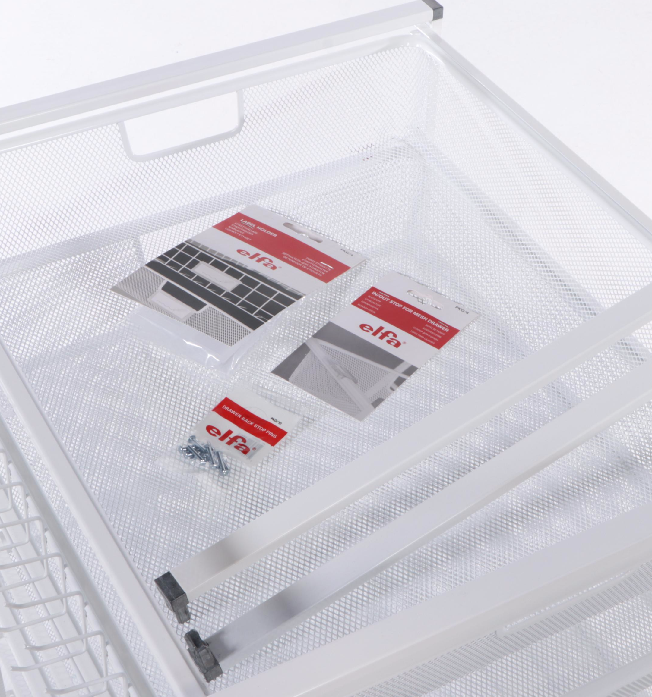 Elfa Wire Mesh Rolling Organizer Cart