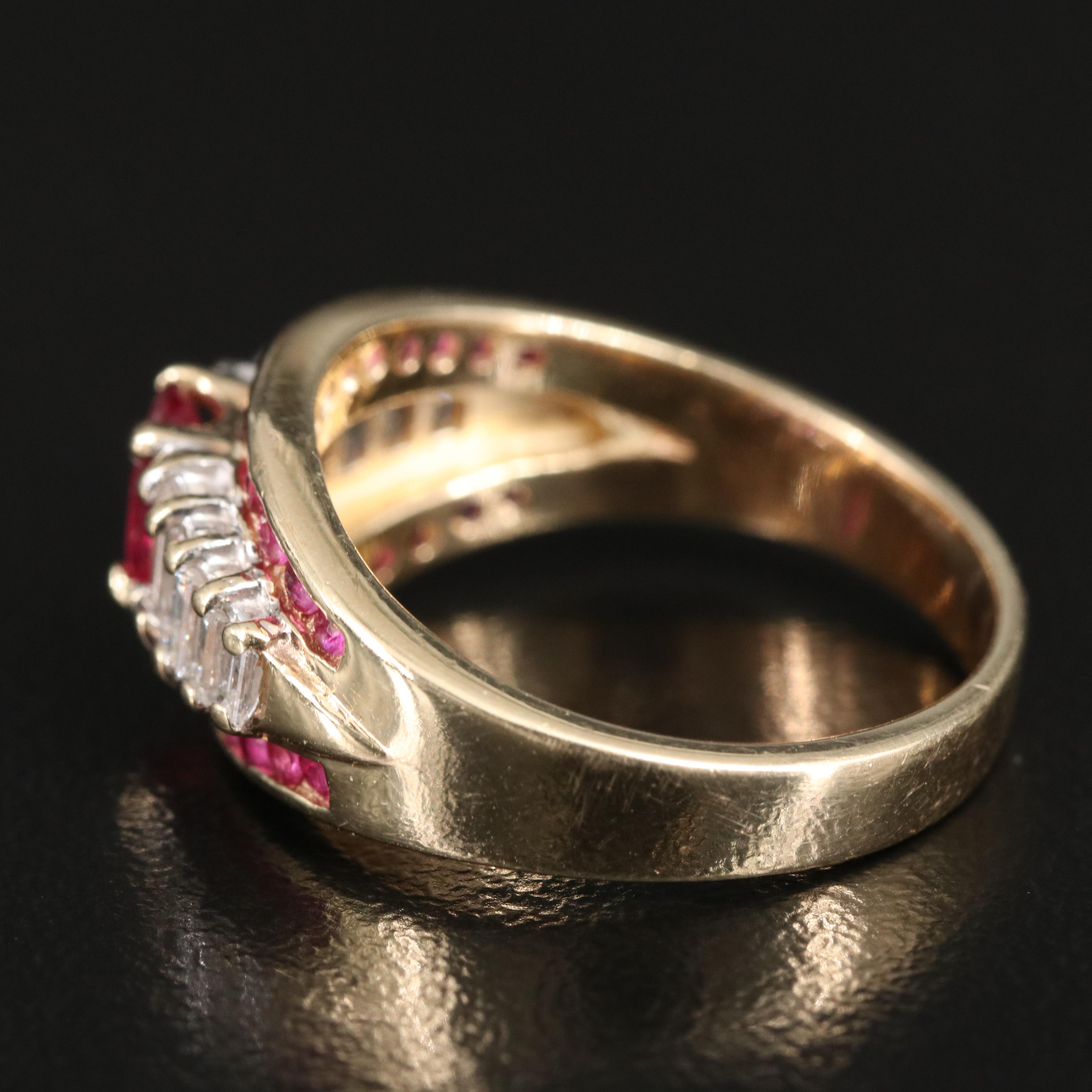 14K Ruby and Diamond Ring