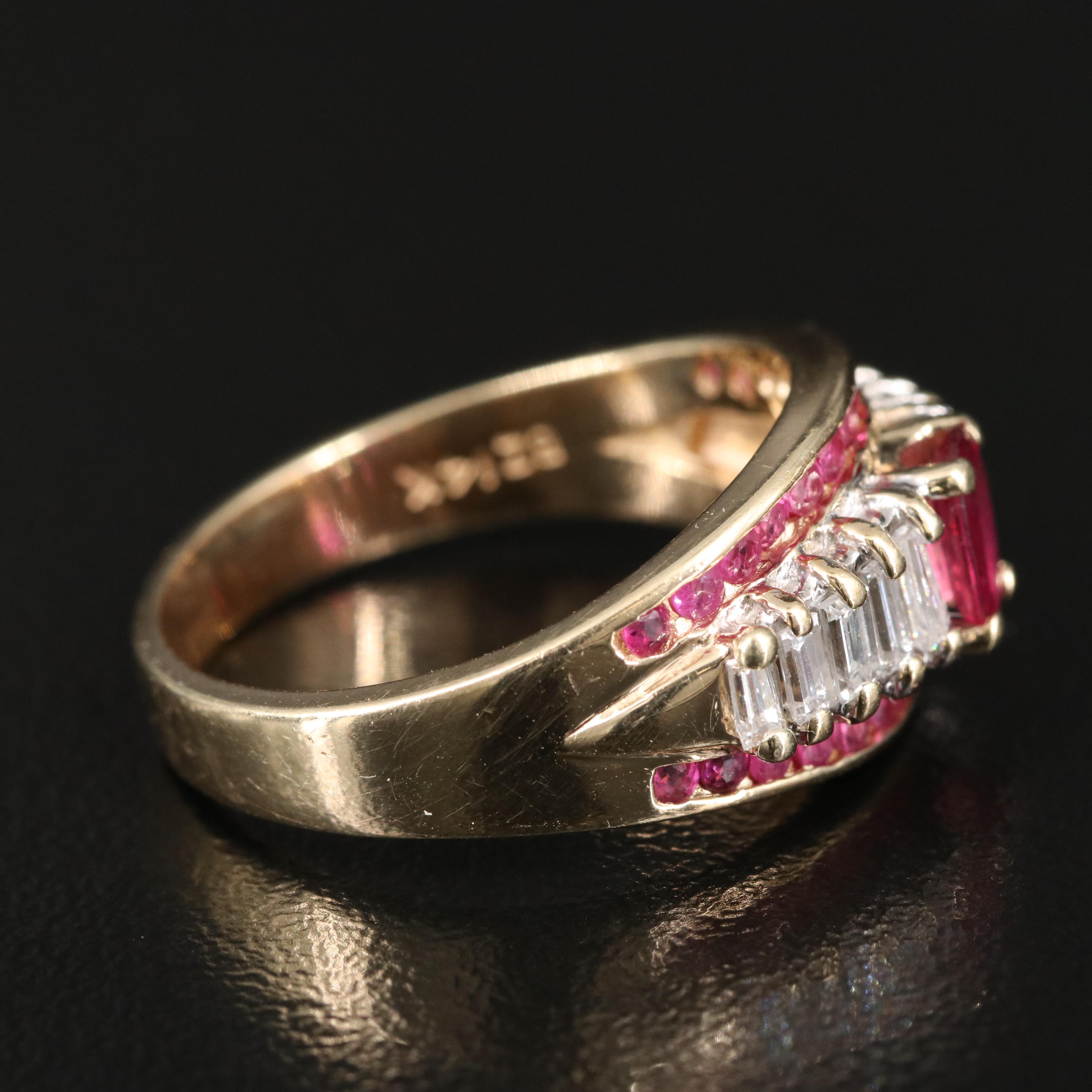 14K Ruby and Diamond Ring