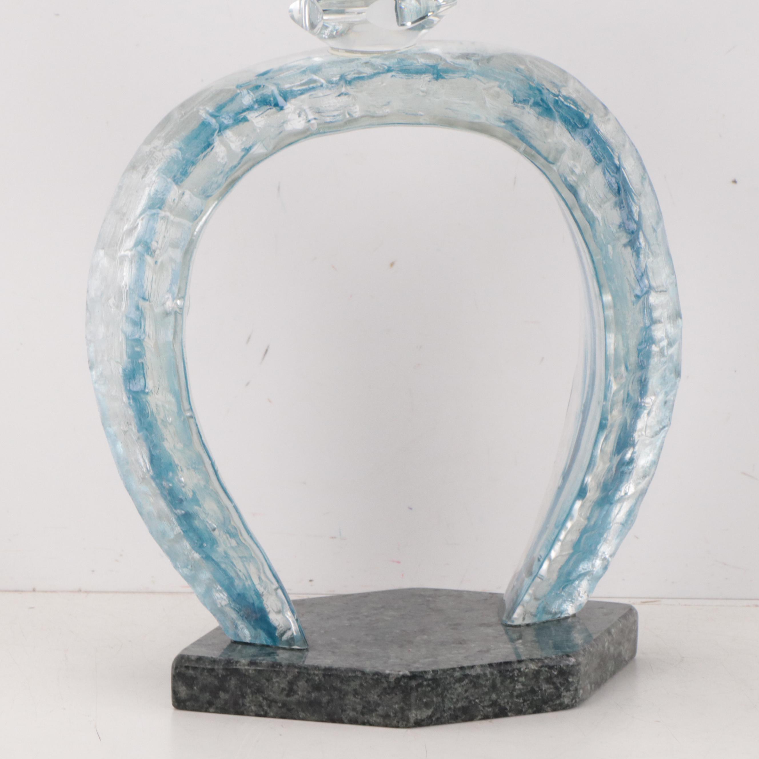 Barry Eaton Abstract Glass Sculpture, 1996