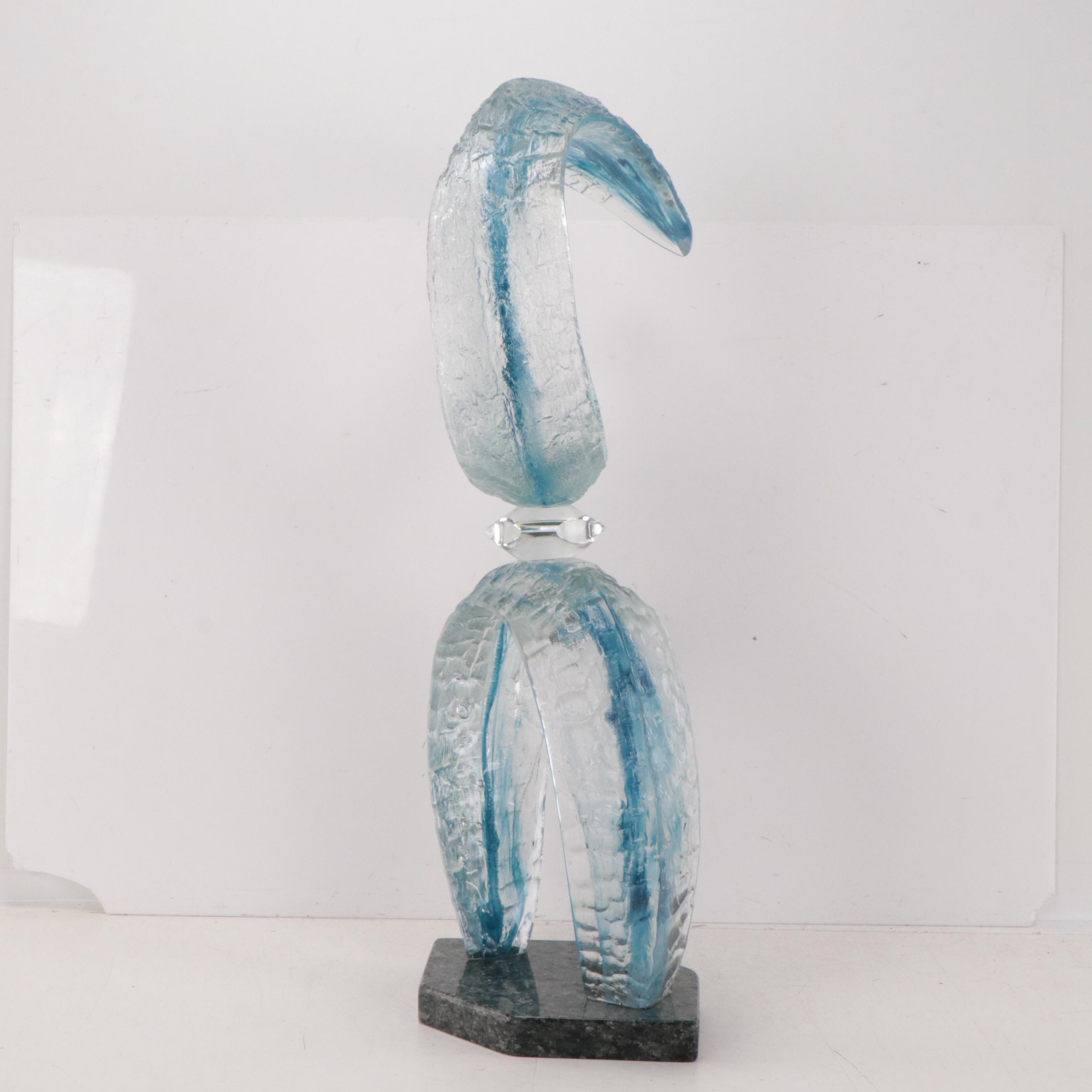 Barry Eaton Abstract Glass Sculpture, 1996