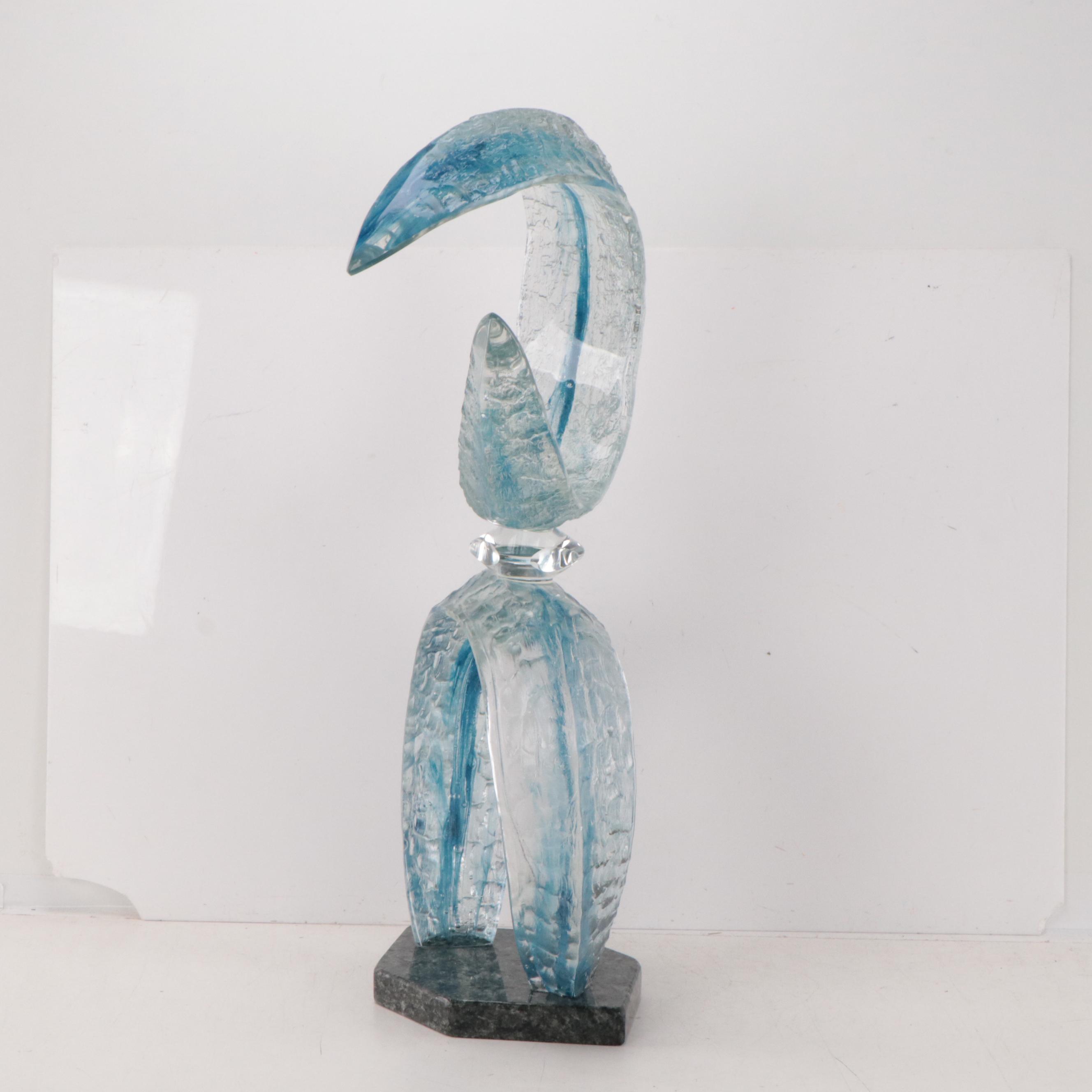 Barry Eaton Abstract Glass Sculpture, 1996
