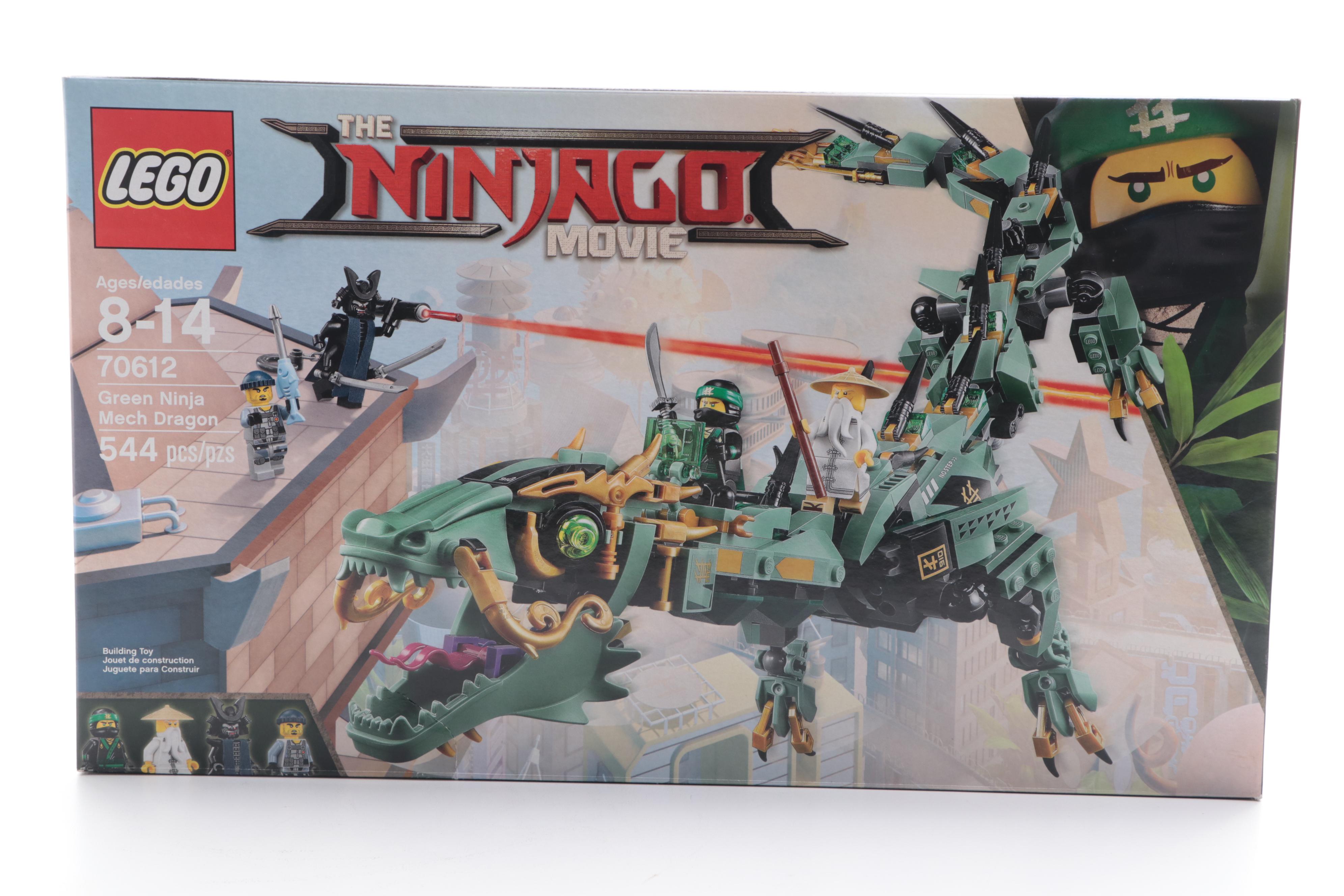 LEGO Ninjago Green Ninja Mech Dragon and LEGO 3 in 1 Fire Dragon Play Sets